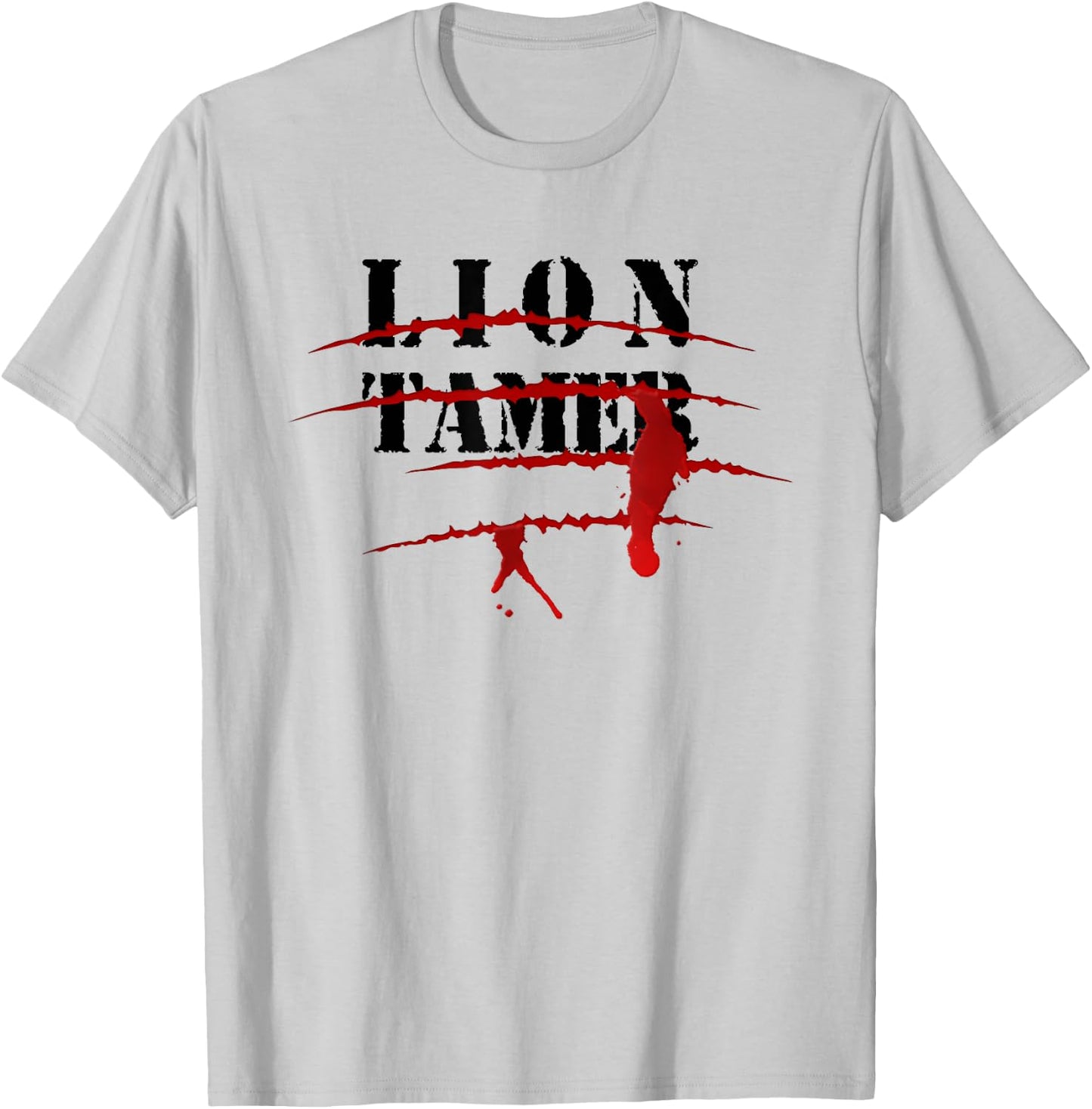 Lion Tamer Bloody Animal Attack Halloween Costume T-Shirt - T-Shirt | Ash