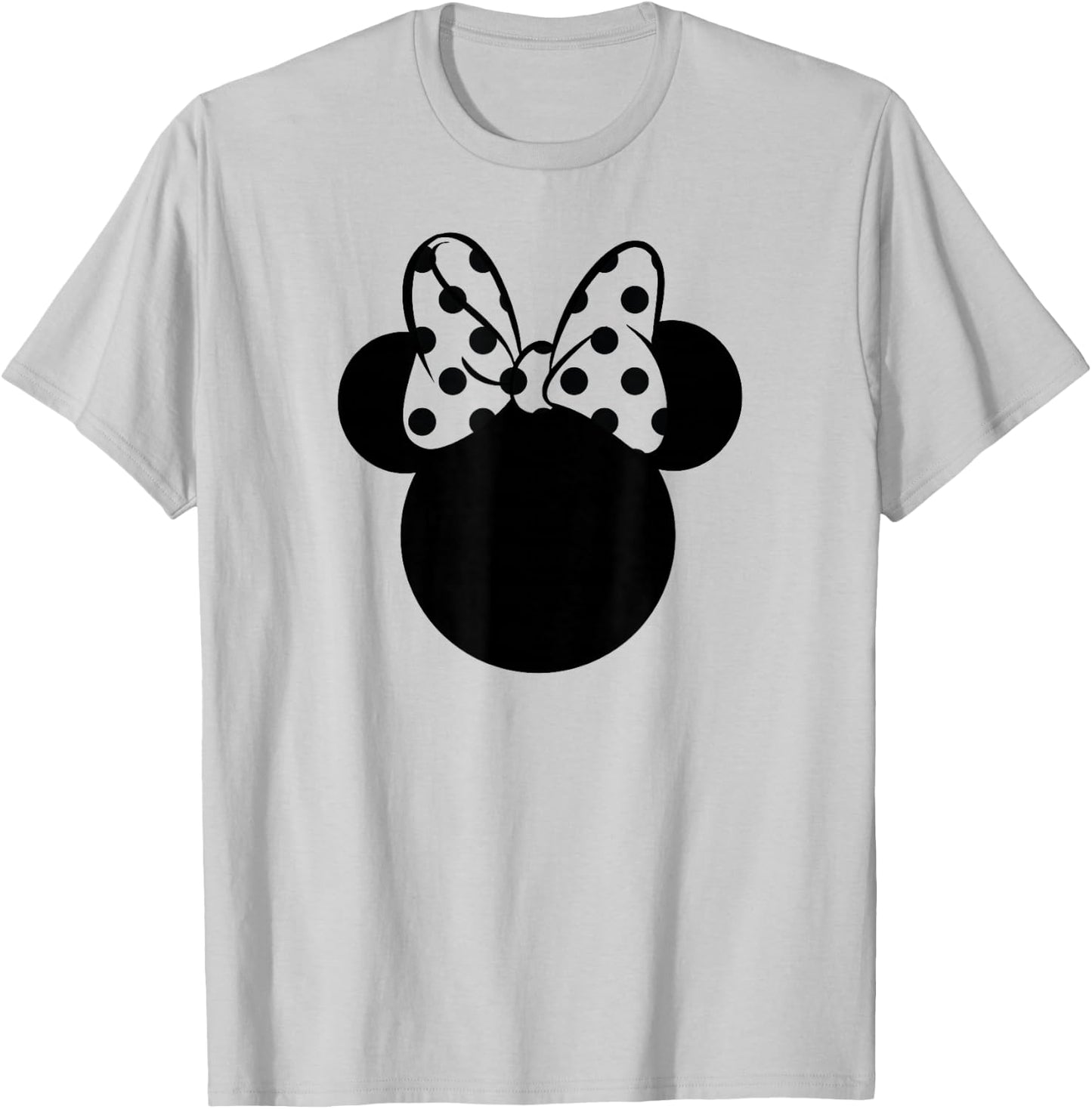 Minnie Mouse - Ear Silhouette Polka Dot Bow T-Shirt - T-Shirt | Ash
