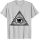All Seeing Eye Conspiracy Believe Illuminati Pyramid T-Shirt - T-Shirt | Ash