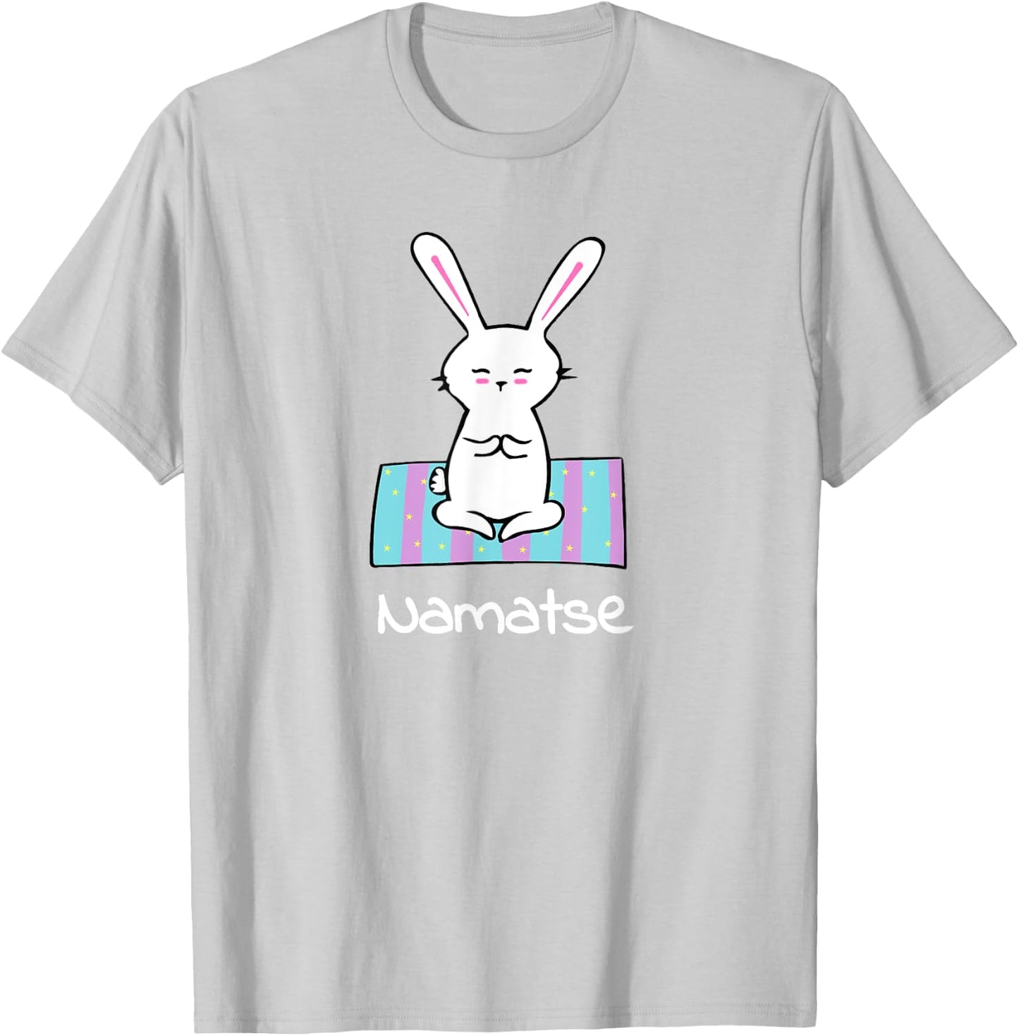 Namaste Yoga Bunny Funny For Yoga Lovers T-Shirt - T-Shirt | Ash
