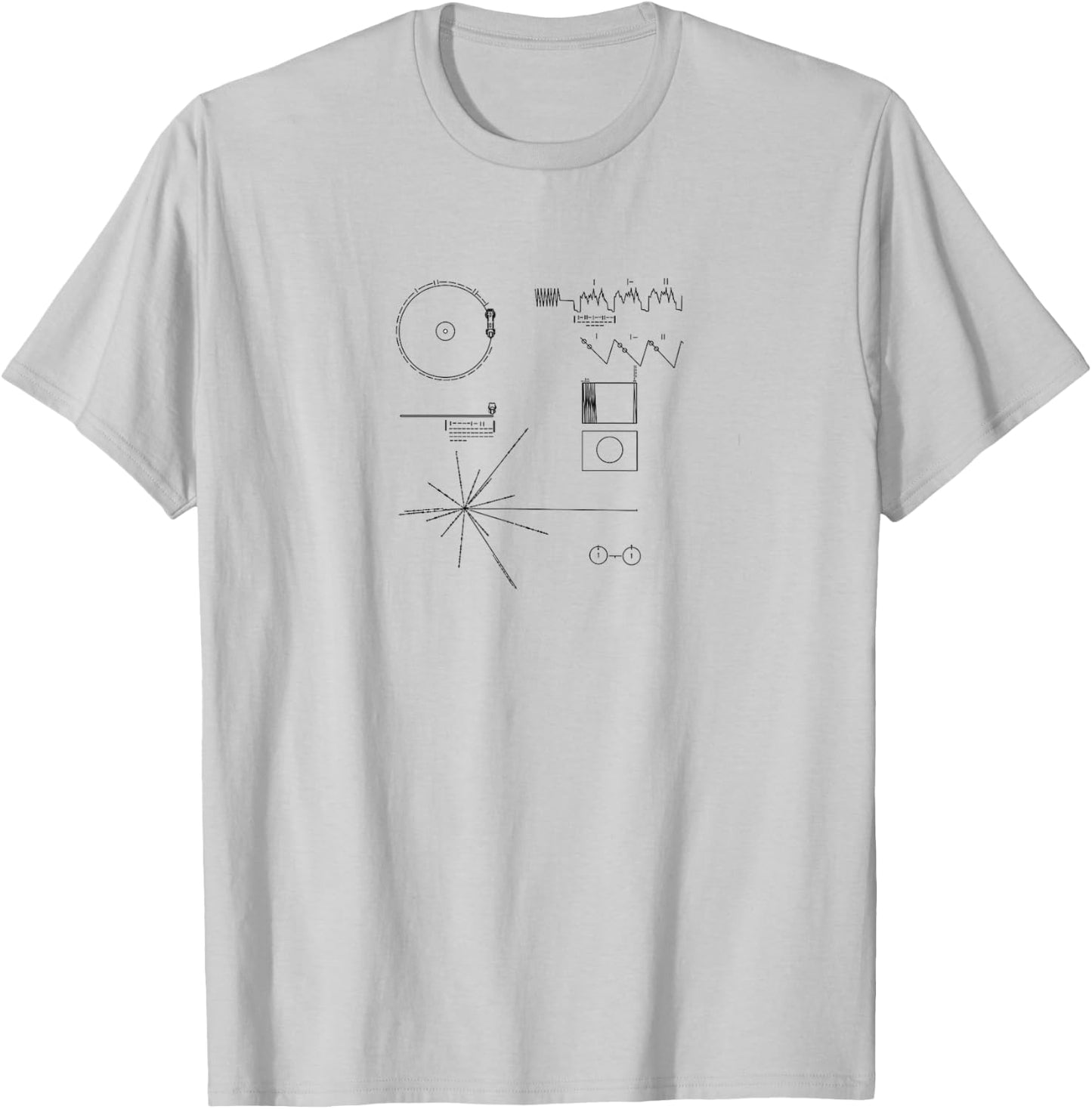 Voyager Golden Record NASA T Shirt T-Shirt - T-Shirt | Ash