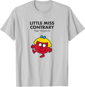 Mr. Men Little Miss Contrary T-Shirt - T-Shirt | Ash