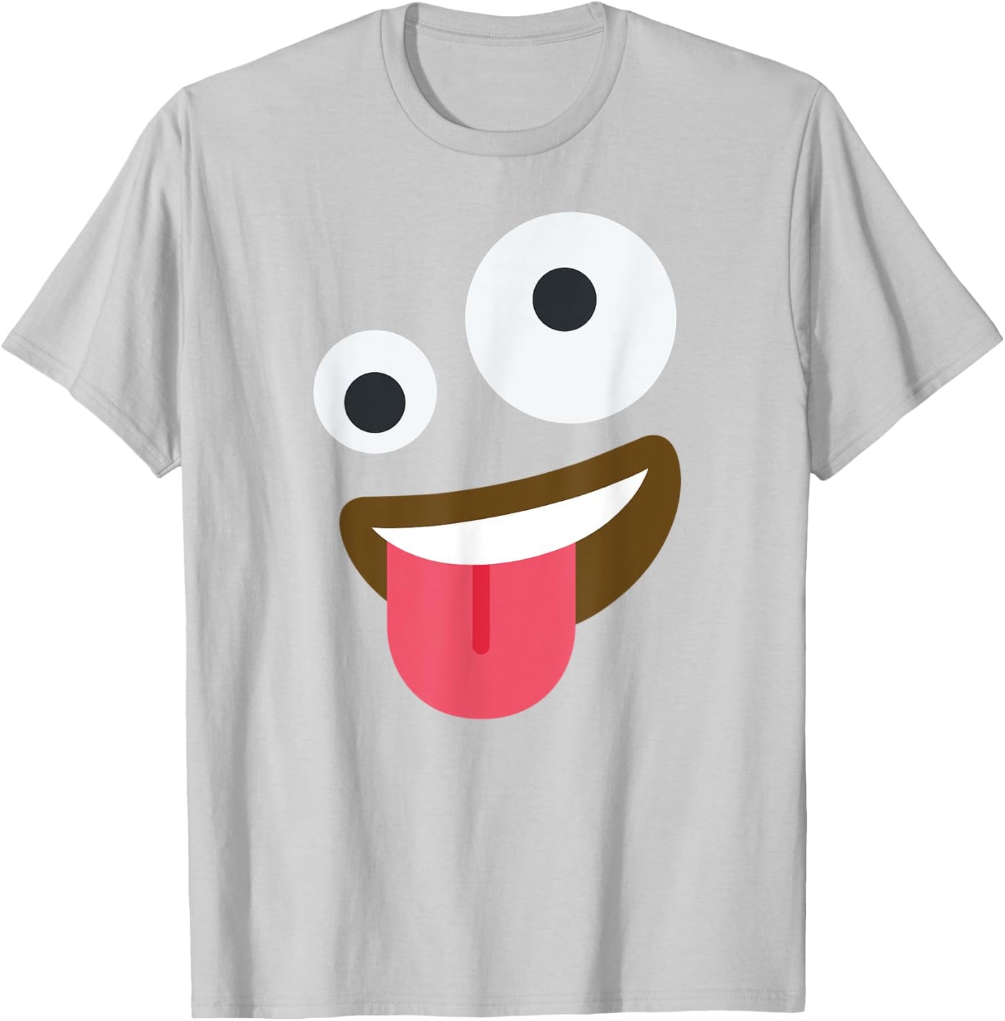 Zany Emoticon Face Crazy Eyes Wild Goofy costume T-Shirt - T-Shirt | Ash