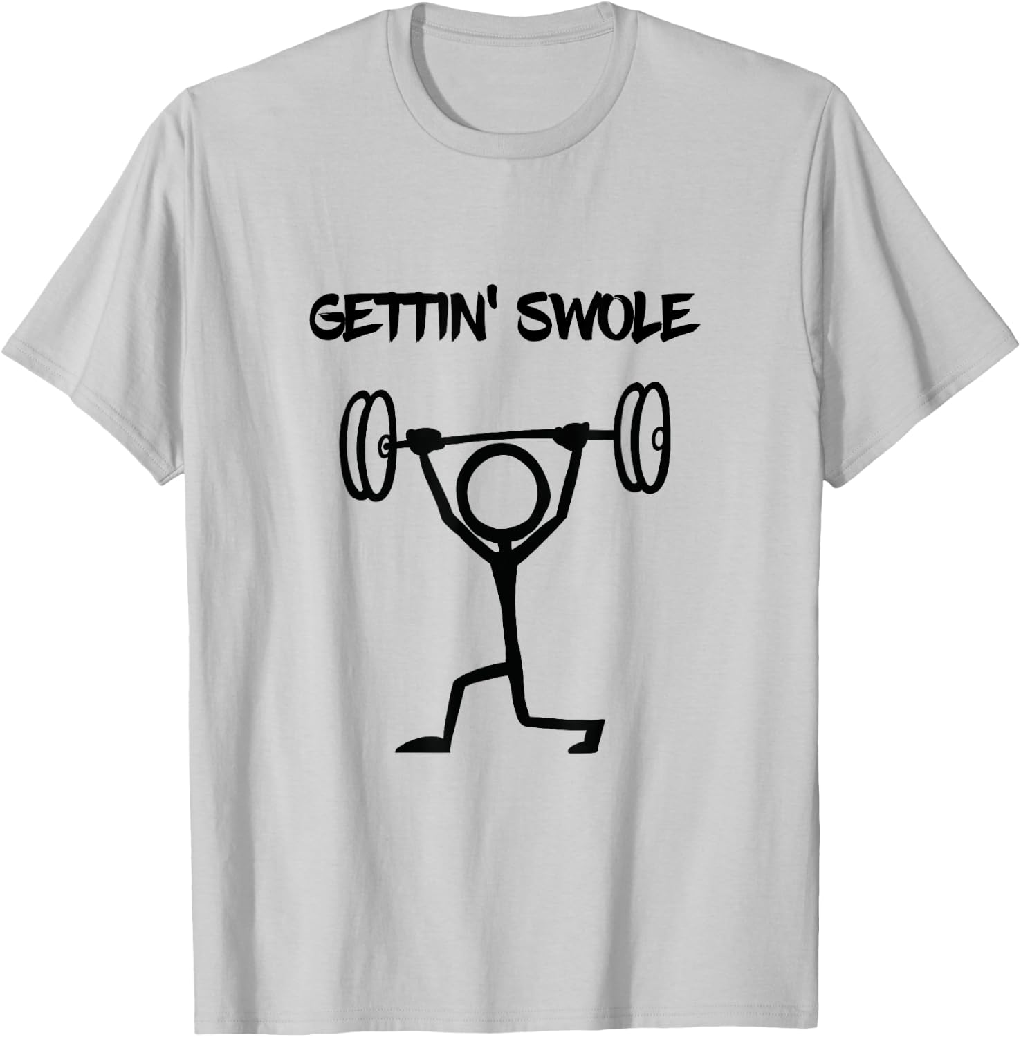 Getting Swole Women Men Workout Exercise Weight Lifting T-Shirt - T-Shirt | Ash