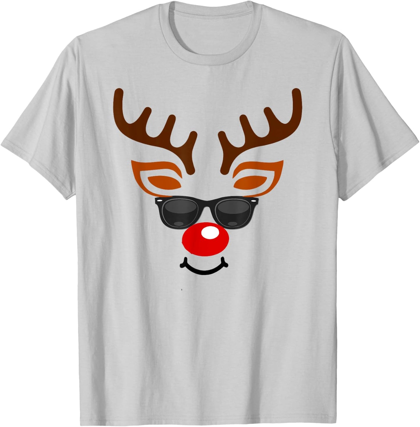 Rudolph Red Nose Reindeer Face Kids T-Shirt - T-Shirt | Ash