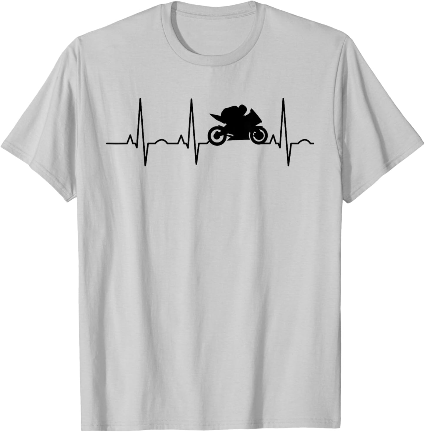 Motorcycle heartbeat supersport racing machine moped T-Shirt - T-Shirt | Ash
