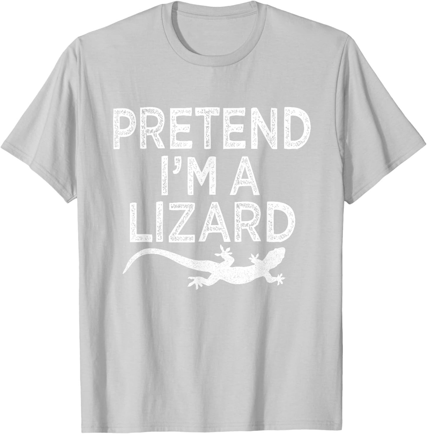 Pretend I'm A Lizard Funny Lazy Halloween Costume T-Shirt - T-Shirt | Ash
