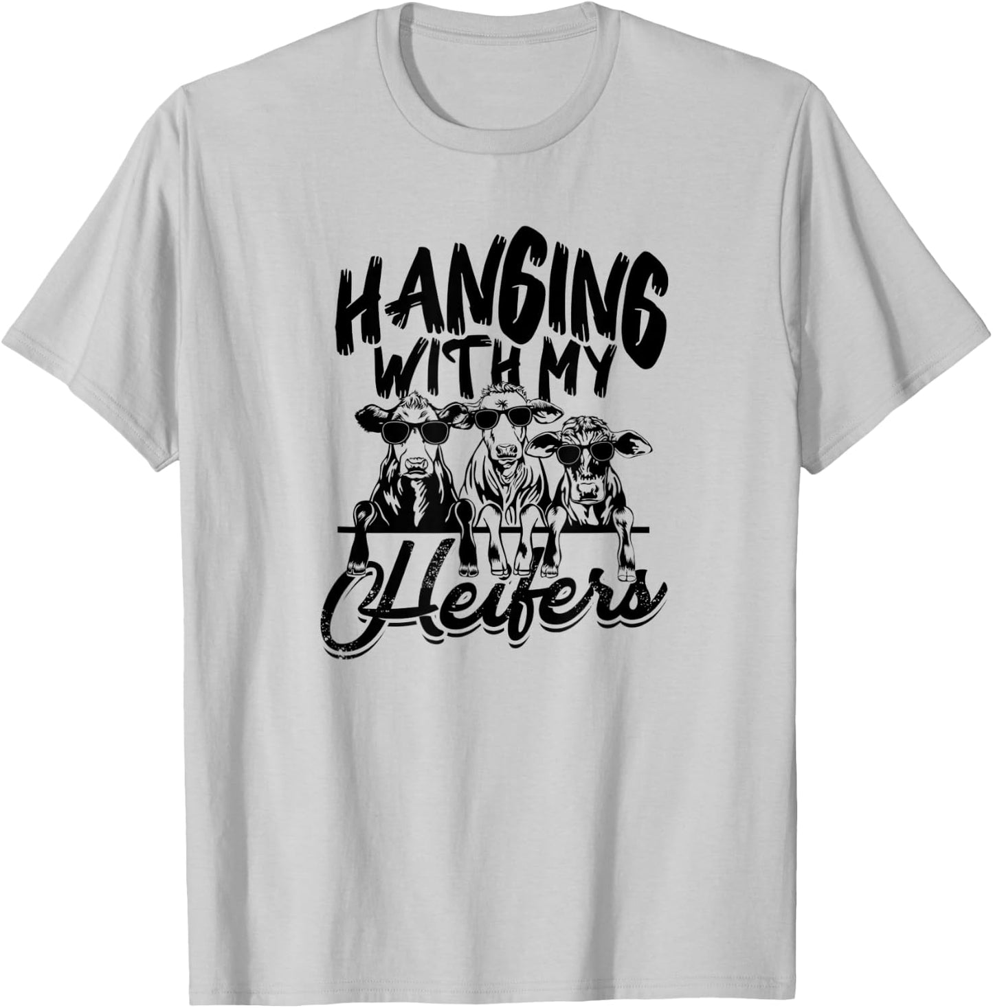 Hanging with my heifers - Heifer's Farm Dairy Milk T-Shirt - T-Shirt | Ash
