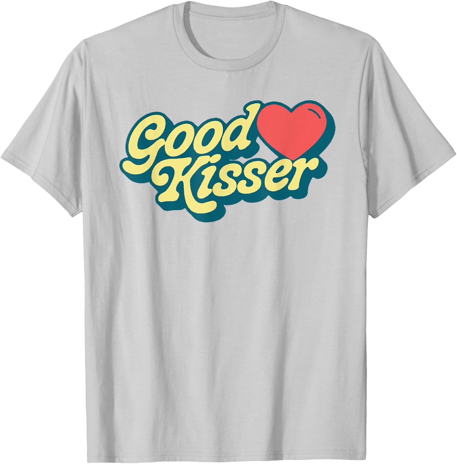 Good Kisser! Funny Flirty Retro Style Sexy Eighties Graphic T-Shirt - T-Shirt | Ash