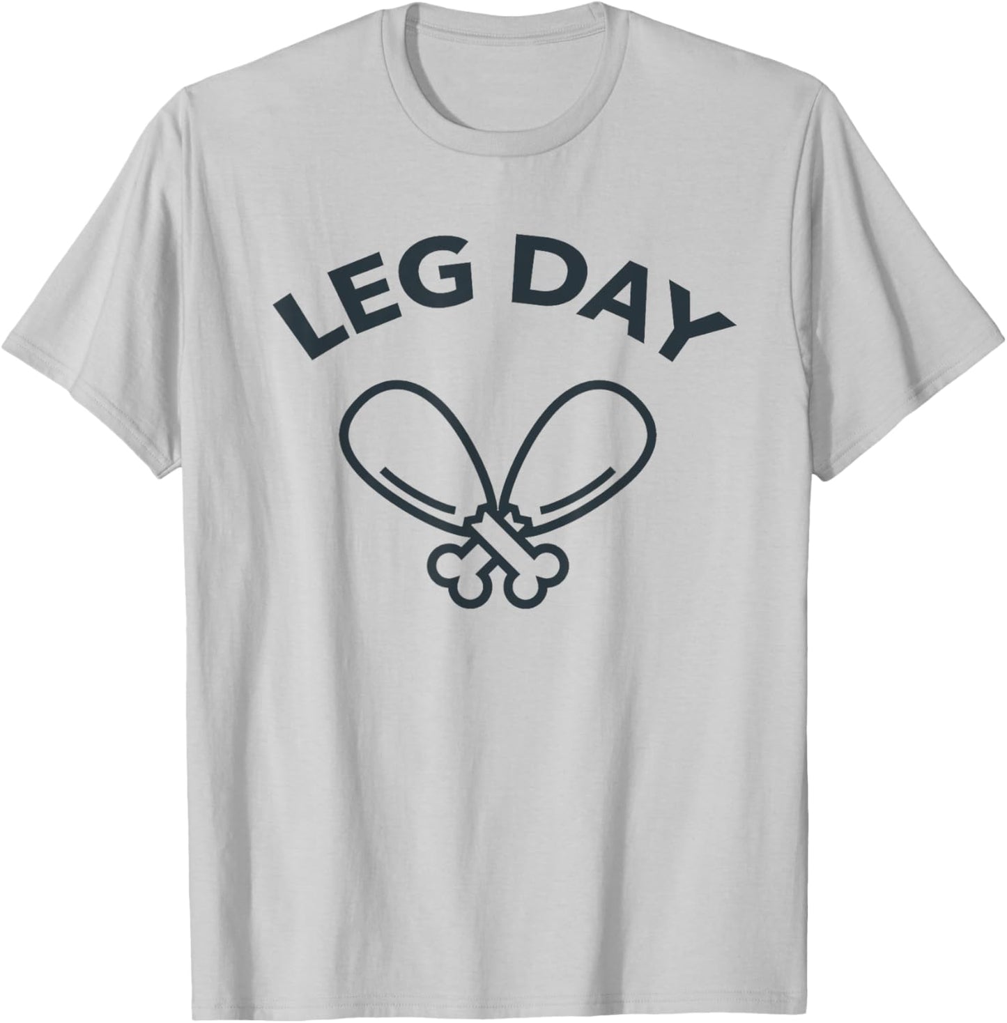 Funny Turkey Gym Workout Thanksgiving Leg Day T-Shirt - T-Shirt | Ash