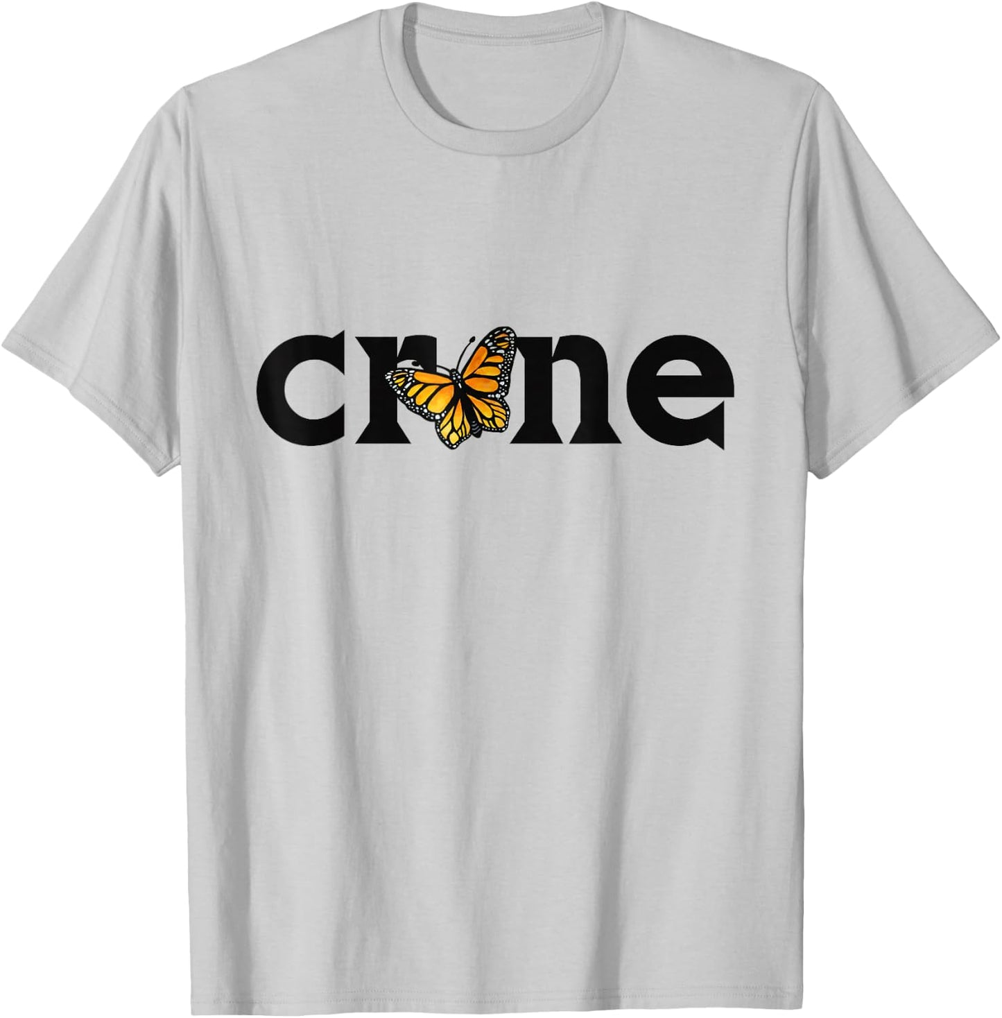 Crone Monarch Butterfly Elder Witch Woman T-Shirt - T-Shirt | Ash