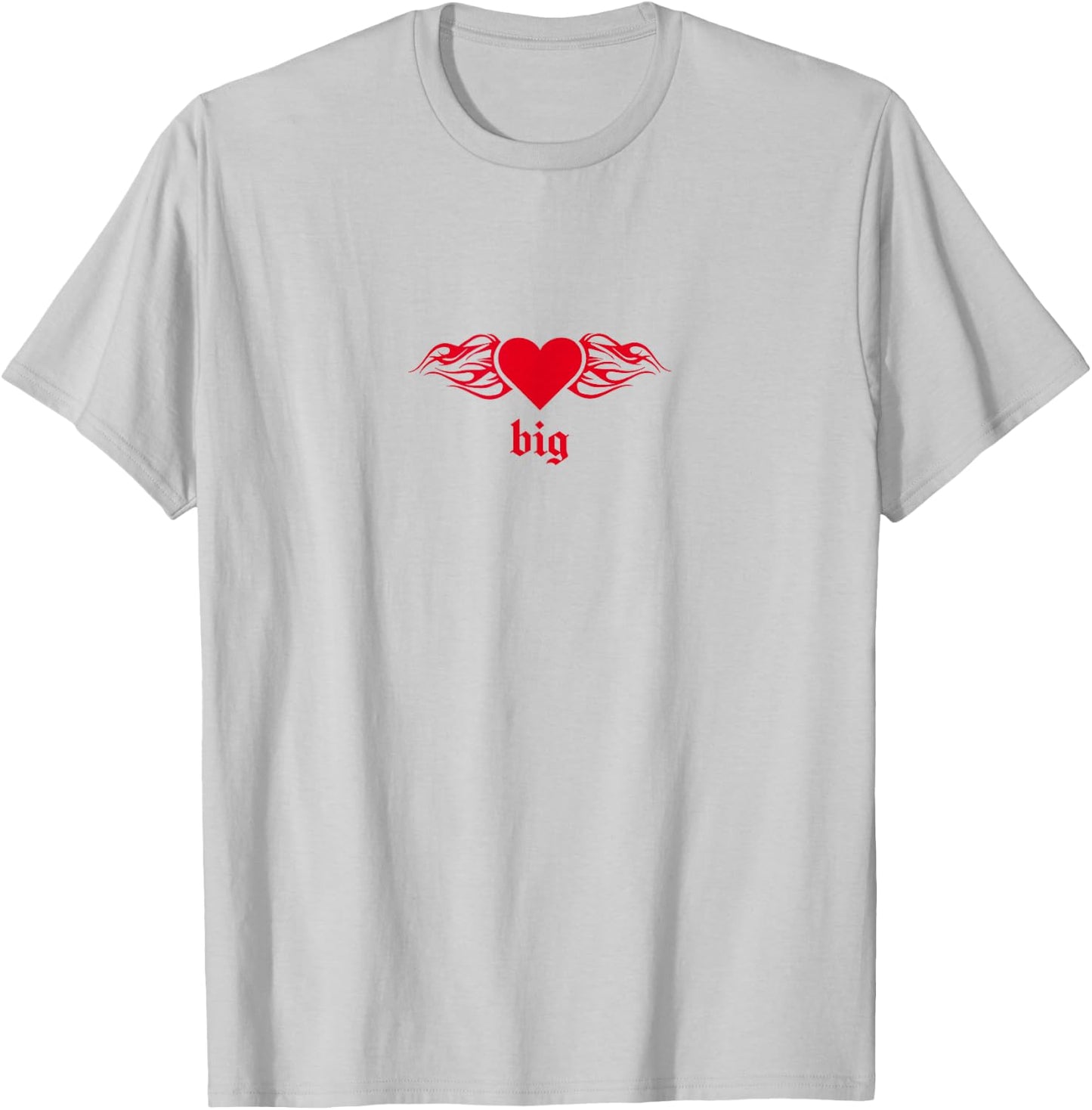 Heart Flames Big Little Sister Sorority Reveal for Big T-Shirt - T-Shirt | Ash