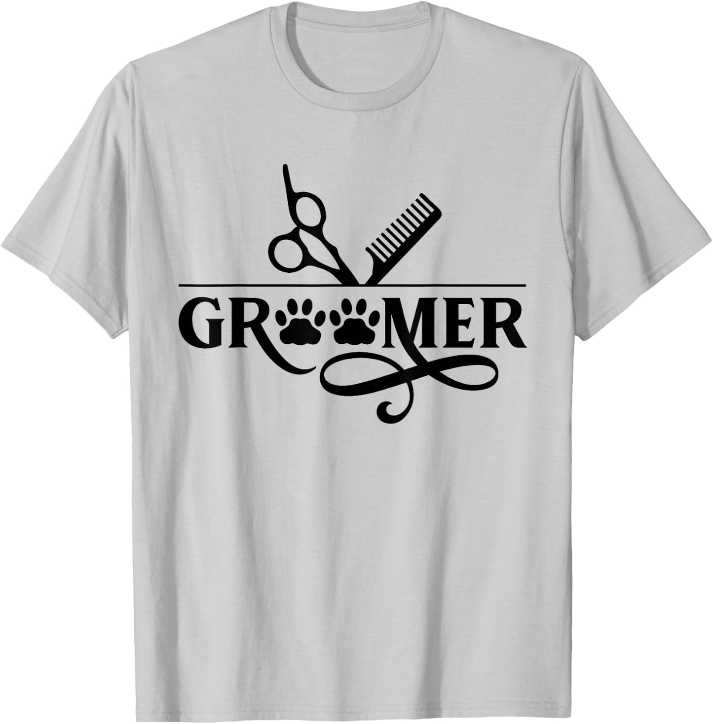 Groomer Salon Grooming Dog Animal T-Shirt - T-Shirt | Ash