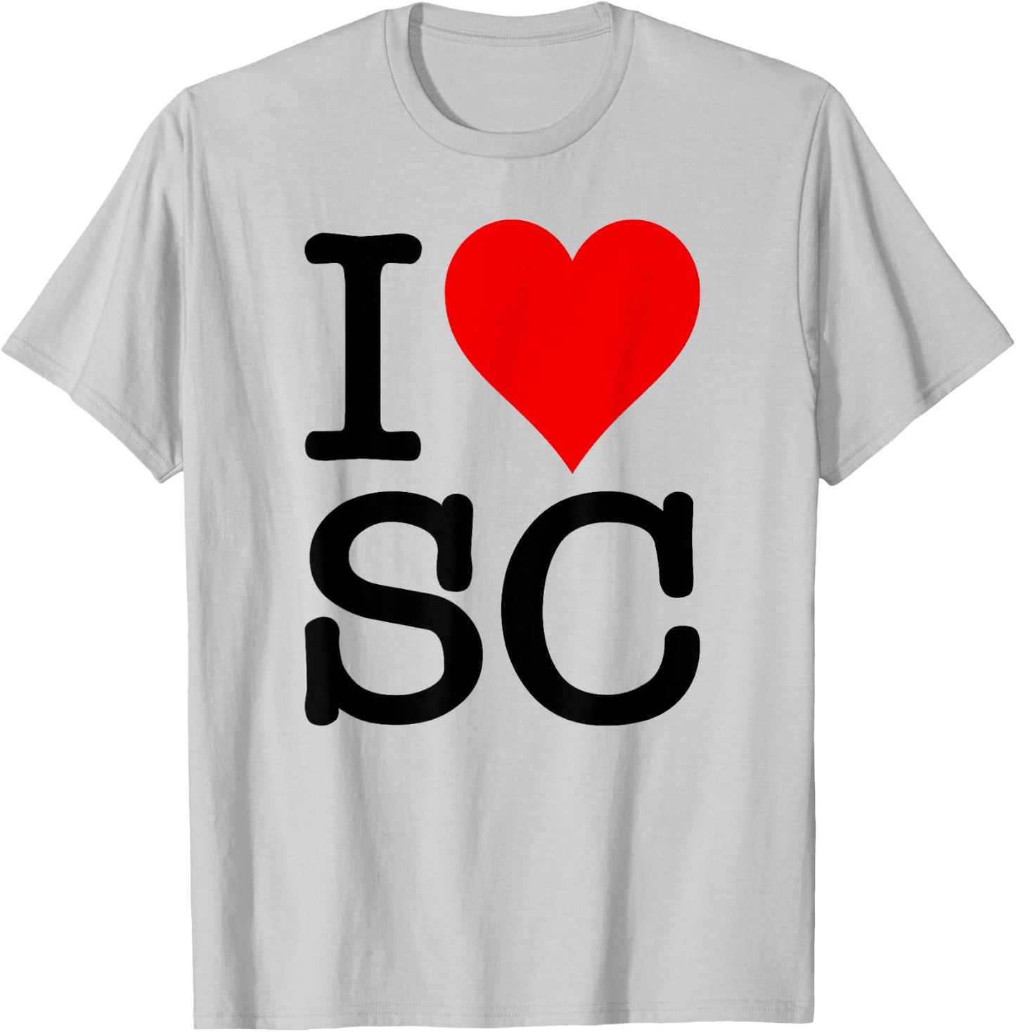 I Love Heart South Carolina Sc T-Shirt - T-Shirt | Ash