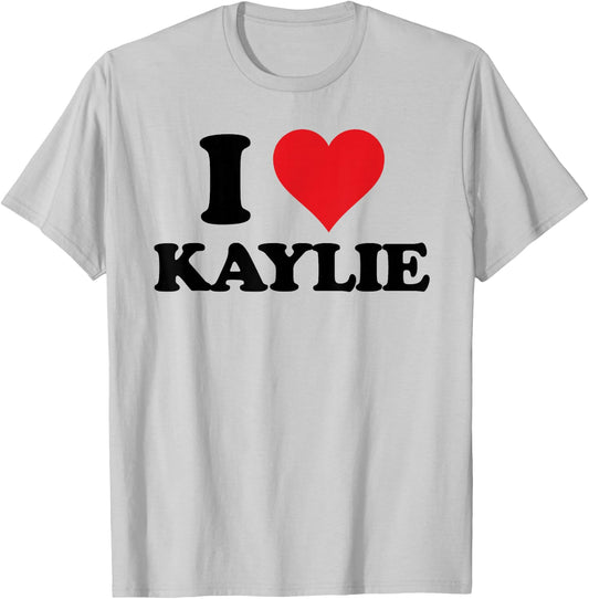 I Heart Kaylie First Name I Love Personalized Stuff T-Shirt - T-Shirt | Ash