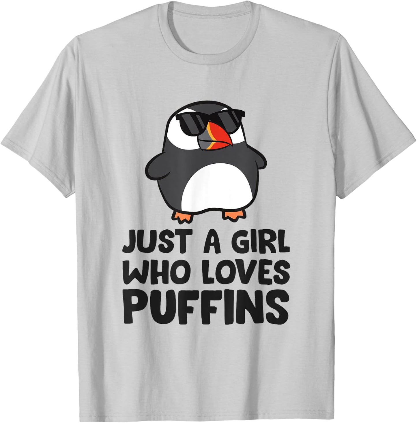 Just a Girl Who Loves Puffins T-Shirt - T-Shirt | Ash