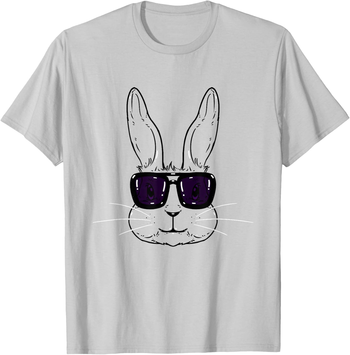 Happy Easter Day Gift Shop Bunny Face With Sunglasses Easter Day For Boys Men Kids , Grey T-Shirt - T-Shirt | Ash