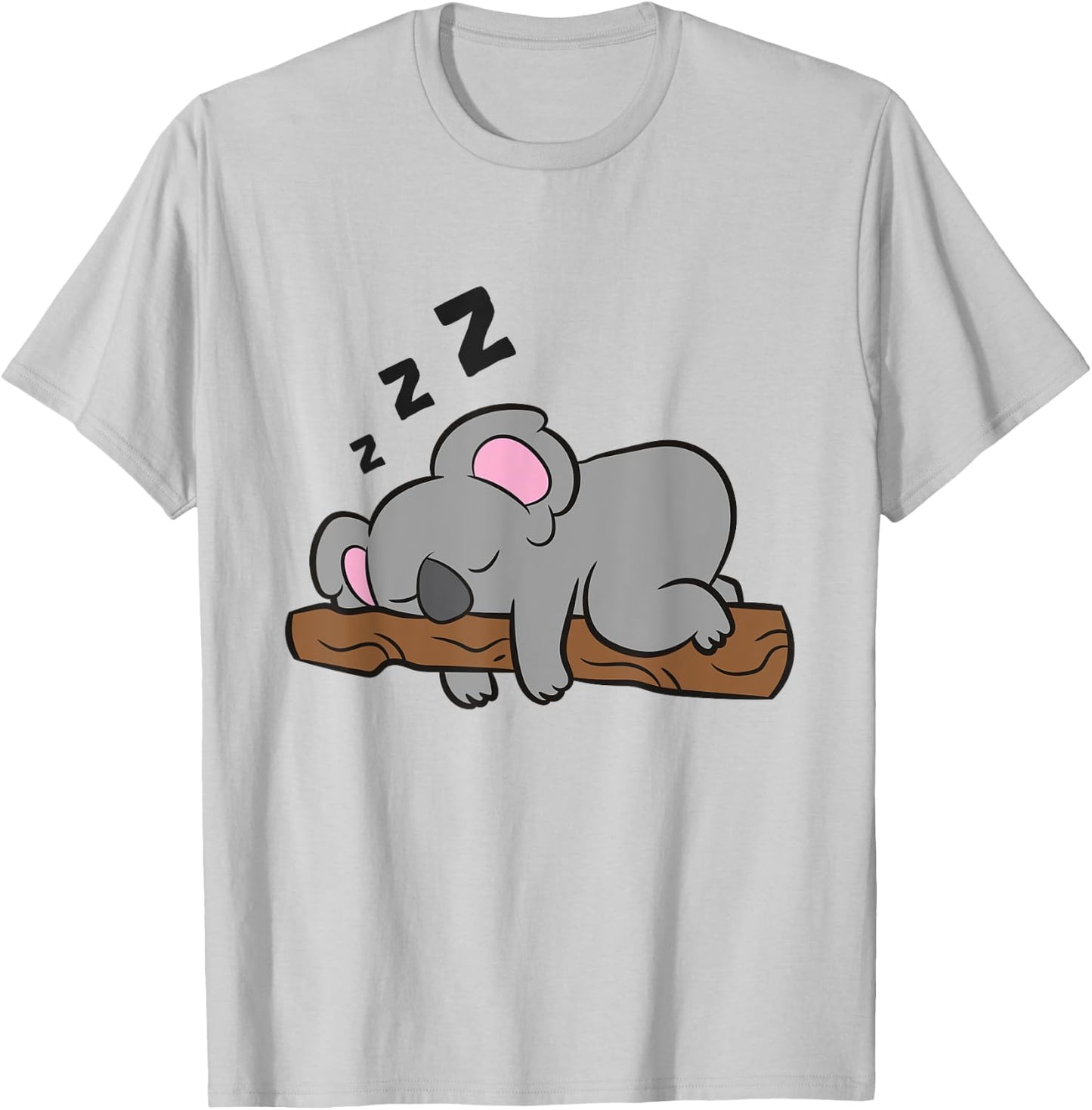 Cute Sleeping Koala Bear Lazy Koala T-Shirt - T-Shirt | Ash