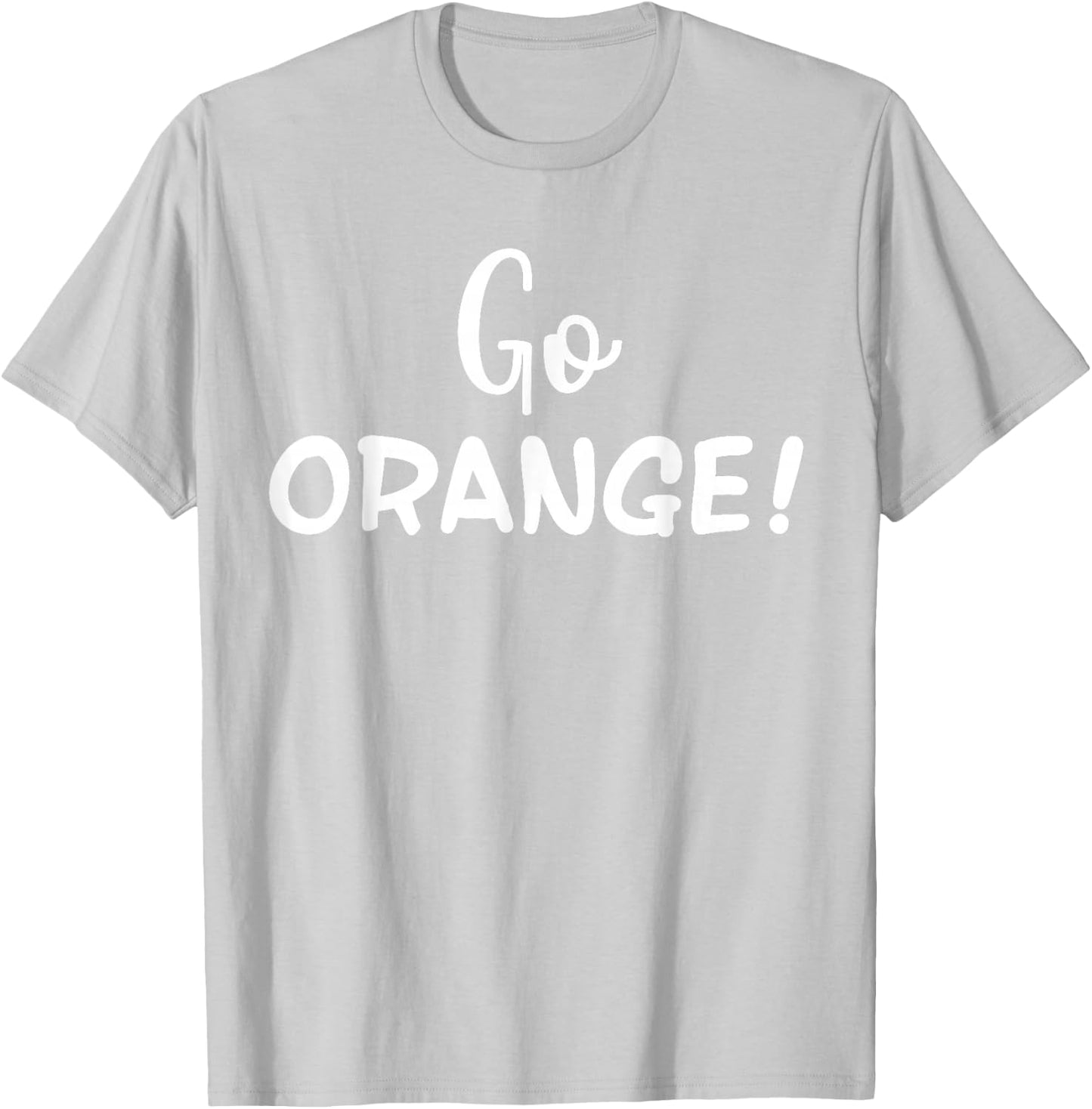 Go Orange! Team Spirit Game School Competition Color Sports T-Shirt - T-Shirt | Ash