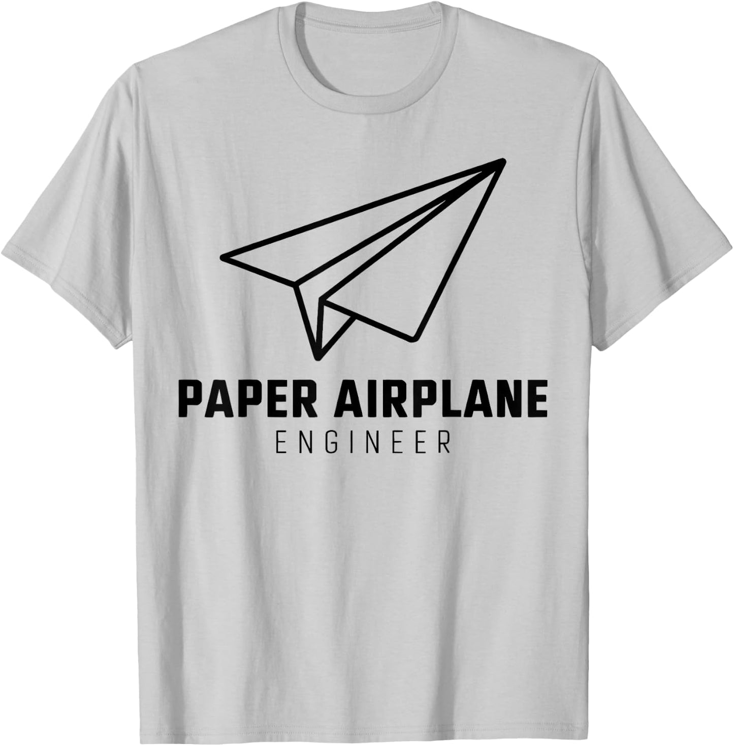 Funny Paper Airplane T-Shirt - T-Shirt | Ash