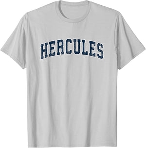 Hercules California CA Vintage Sports Design Navy Design T-Shirt - T-Shirt | Ash