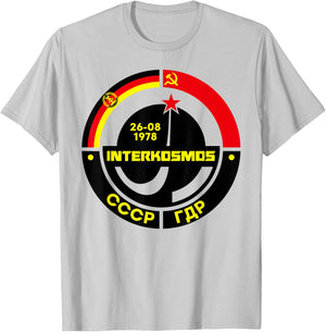DDR GDR East East Nostalgia Intercosmos USSR T-Shirt - T-Shirt | Ash