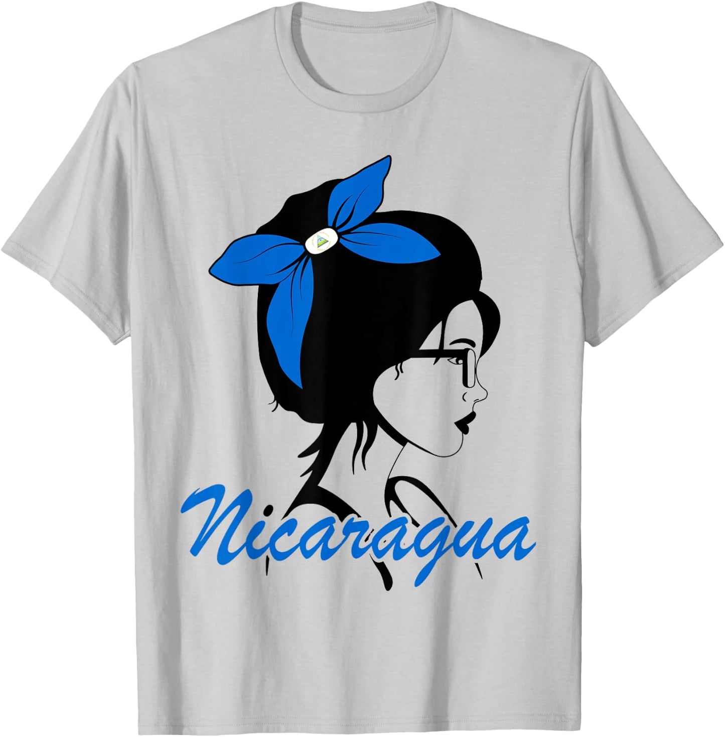 Nicaragua Girl Nicaraguan Mujer Nicaragueña flag T-Shirt - T-Shirt | Ash