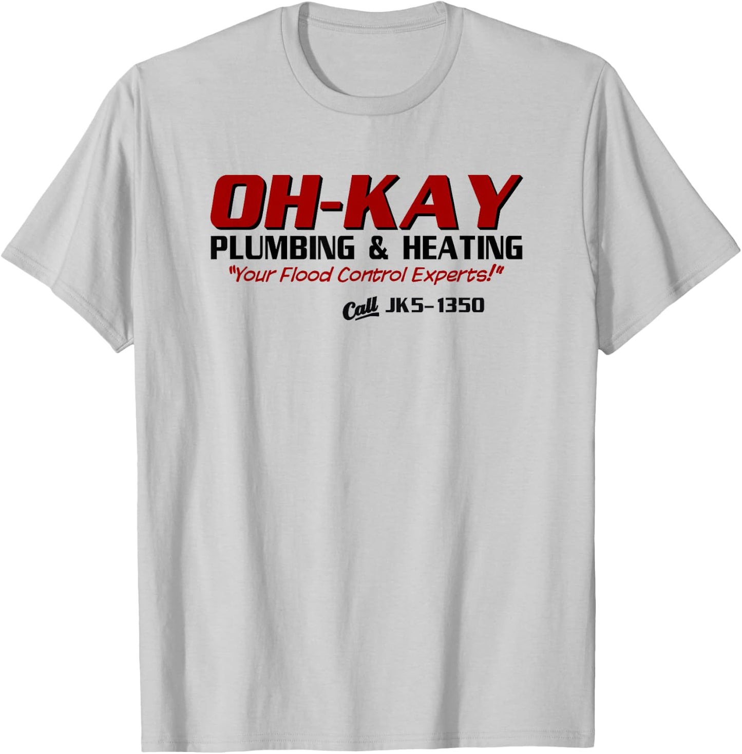 Wayward OH-KAY Plumbing & Heating Adult Winter Classic Fit Short Sleeve - White - Small T-Shirt - T-Shirt | Ash