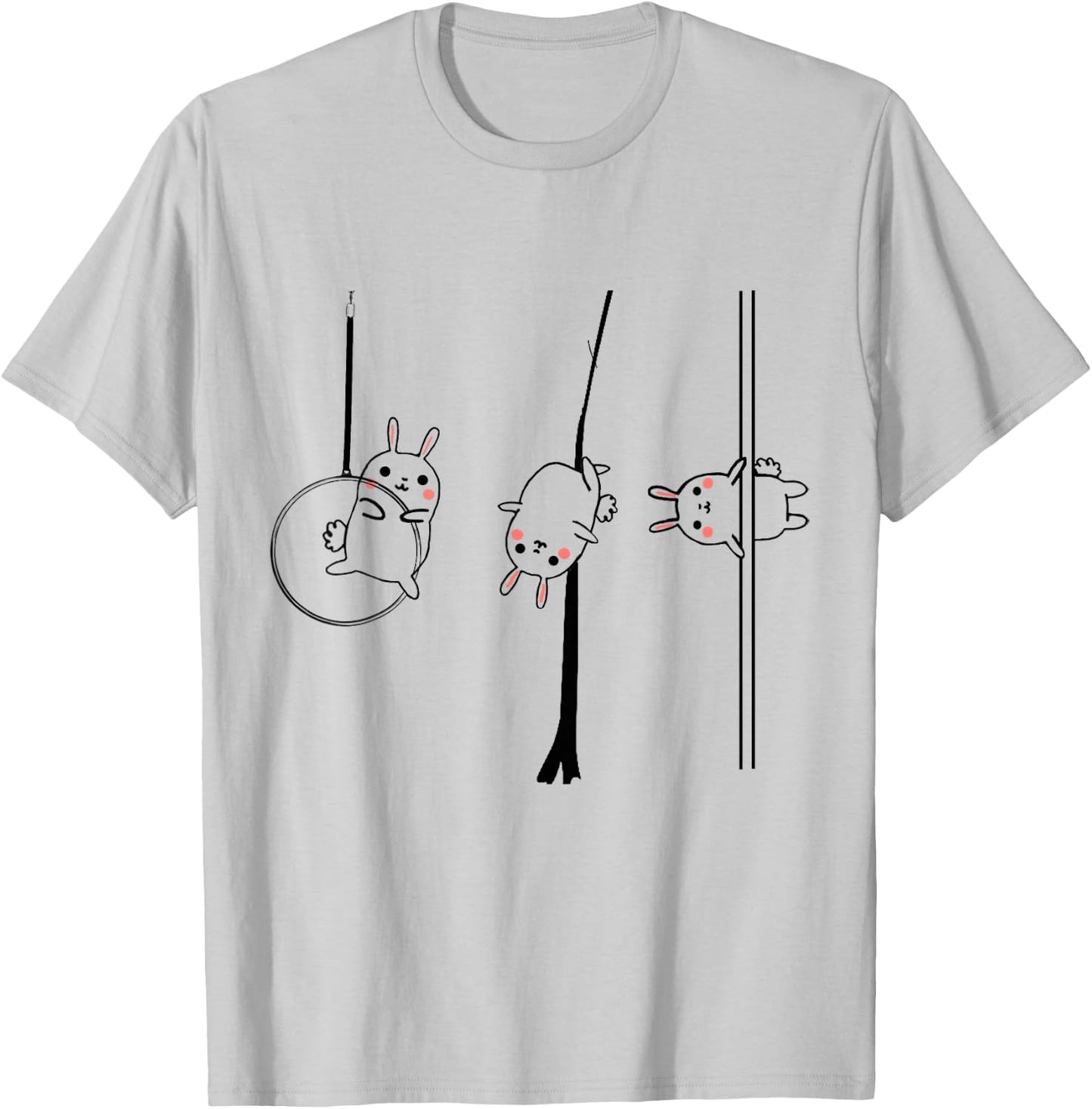 Circus Aerialist Bunnies Aerialist Dancer Aerial Hoop Lover T-Shirt - T-Shirt | Ash