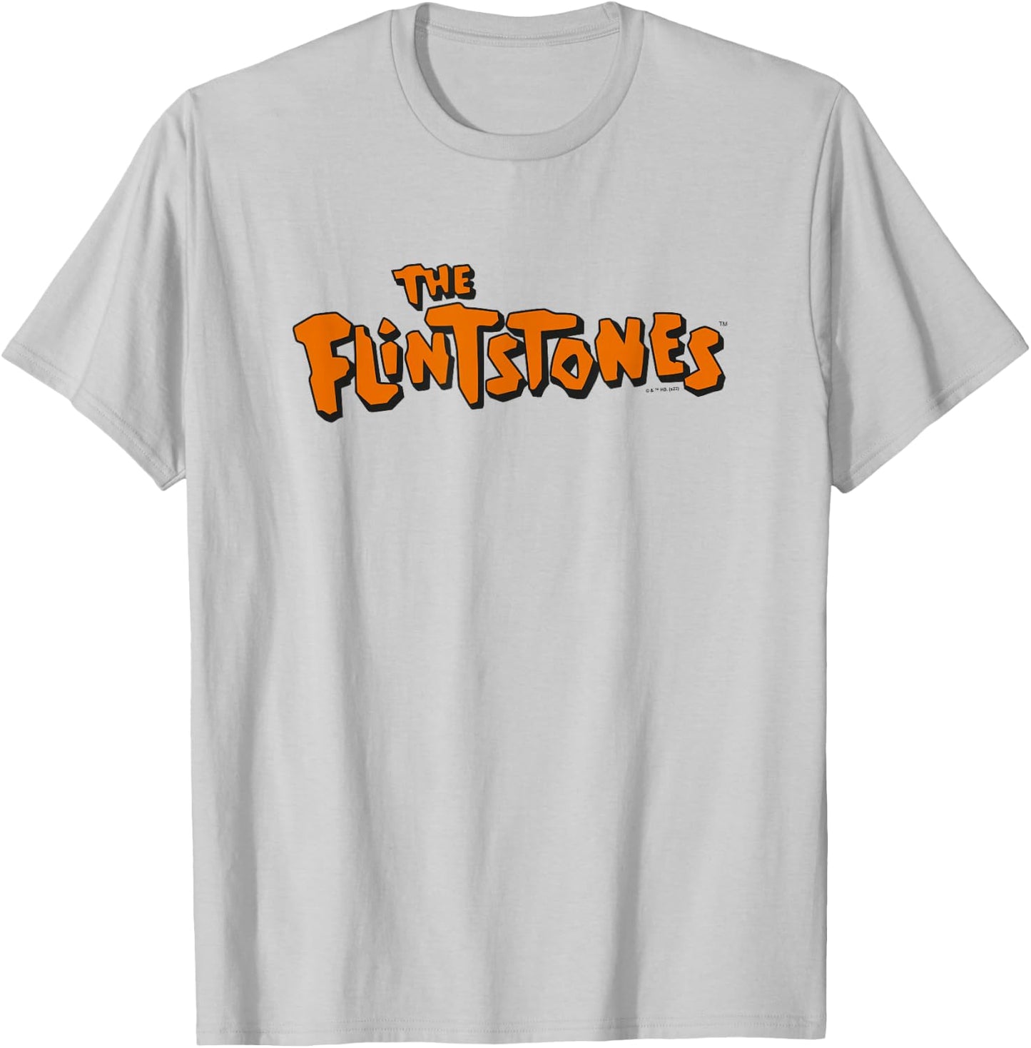 The Flintstones Logo on White T-Shirt - T-Shirt | Ash