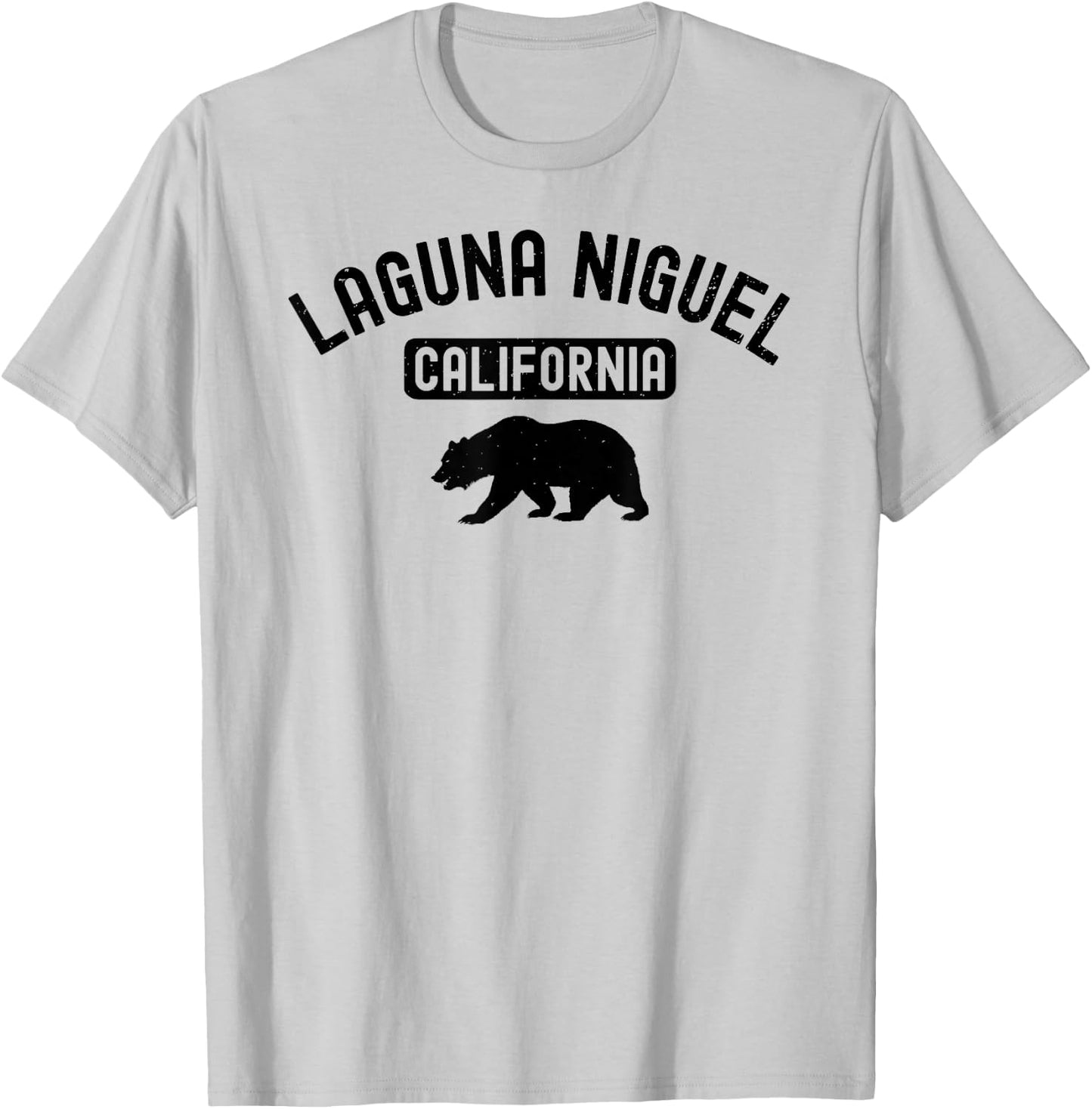 Laguna Niguel California USA Flag Vintage Bear Orange County T-Shirt - T-Shirt | Ash