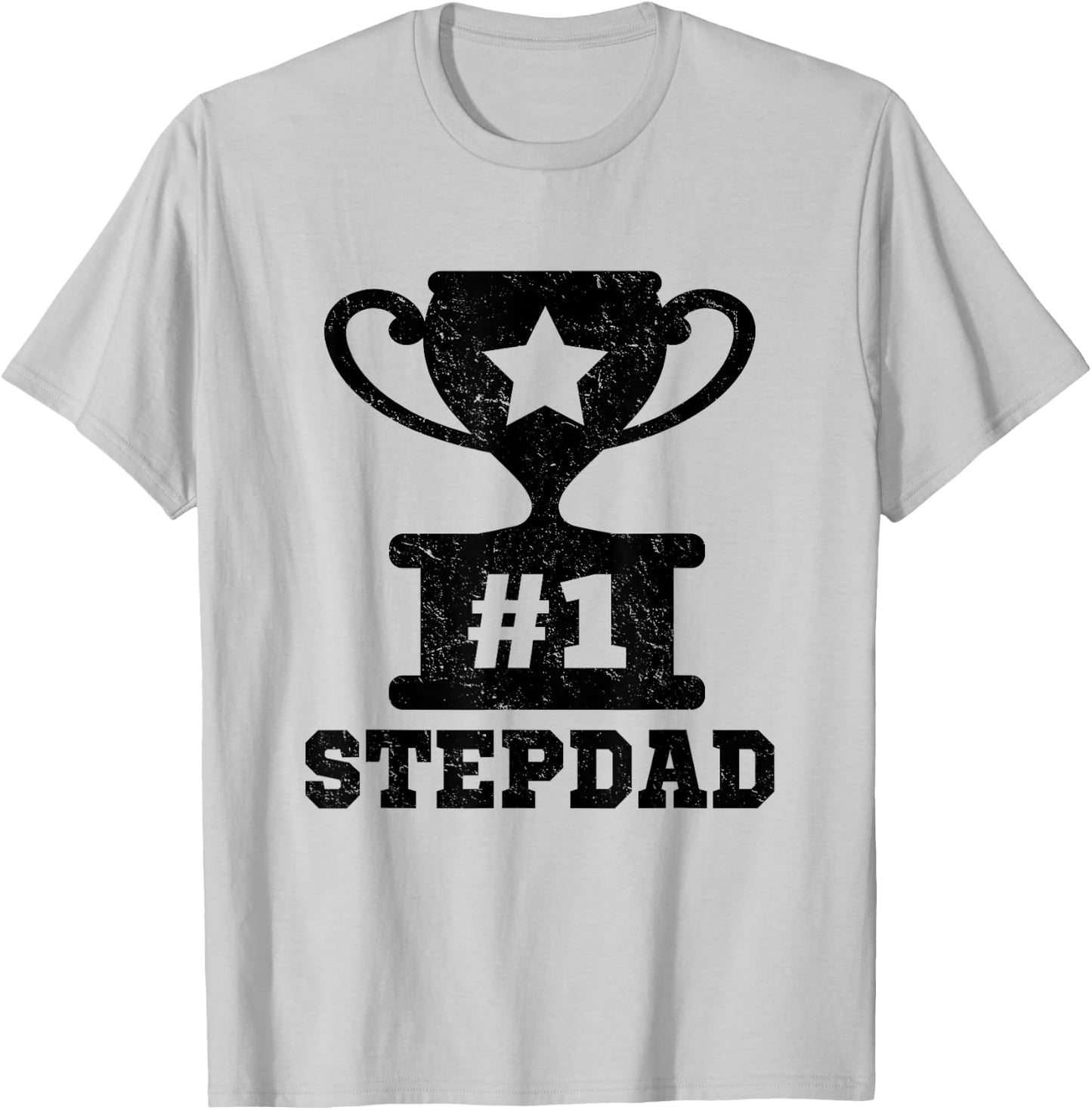 #1 Stepdad Number One Stepdad Stepfather Funny Father's Day T-Shirt - T-Shirt | Ash