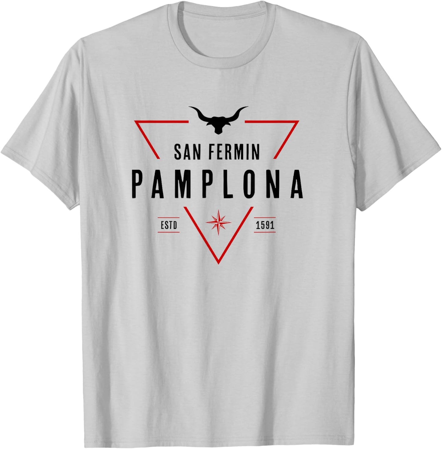 Pamplona Shirt | Running of the Bulls | San Fermin T-Shirt - T-Shirt | Ash