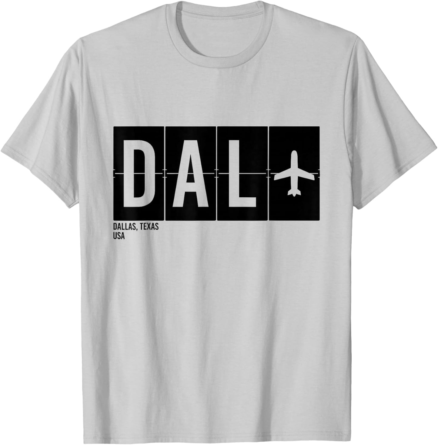 DAL Dallas Texas USA Airport Code International Travel T-Shirt - T-Shirt | Ash