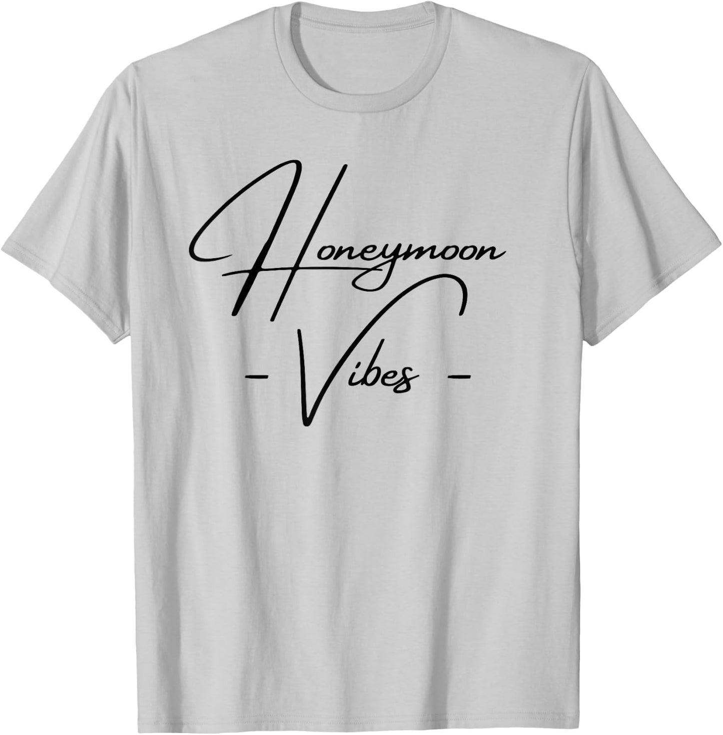 Honeymoon Vibes Just Married Bride Groom Wedding T-Shirt - T-Shirt | Ash