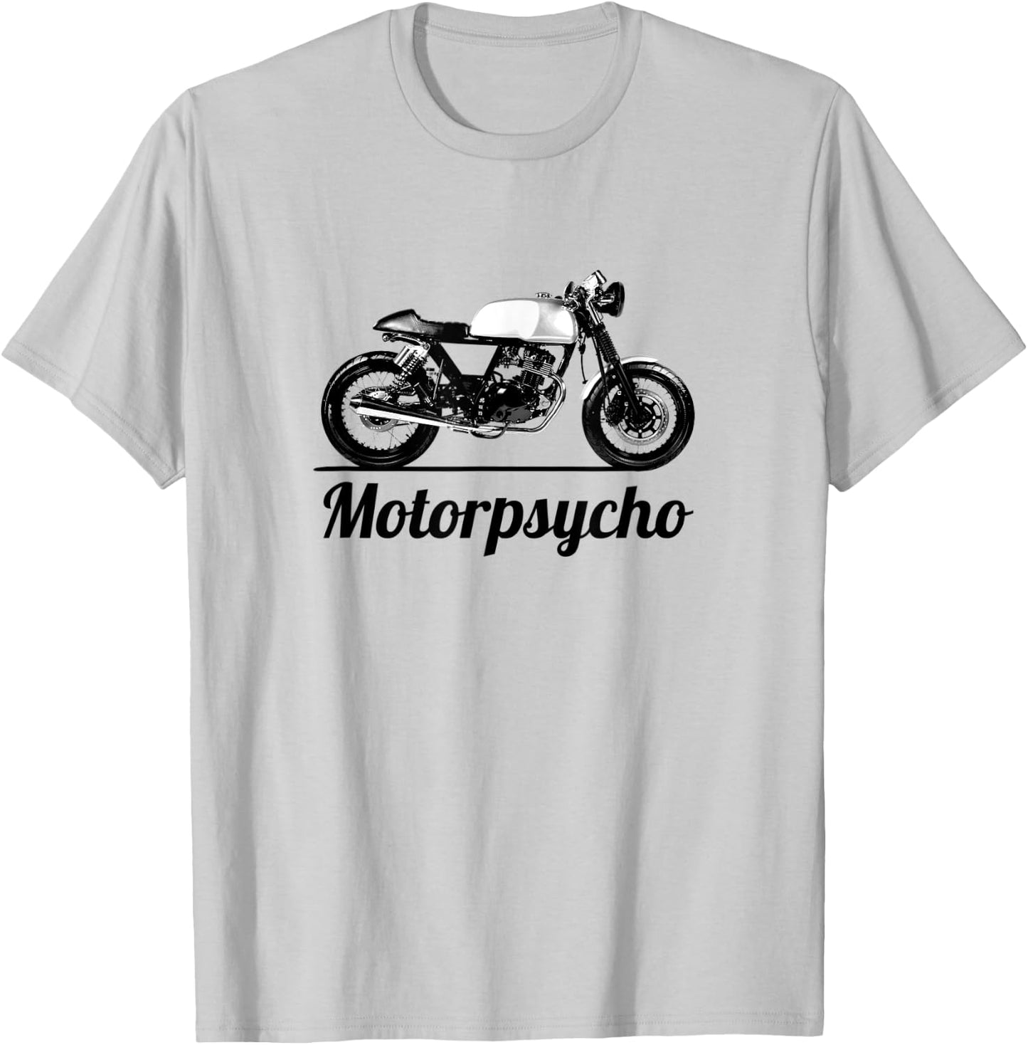 Motorpsycho Motorcycle Cafe Racer Biker Vintage Car Gift T-Shirt - T-Shirt | Ash