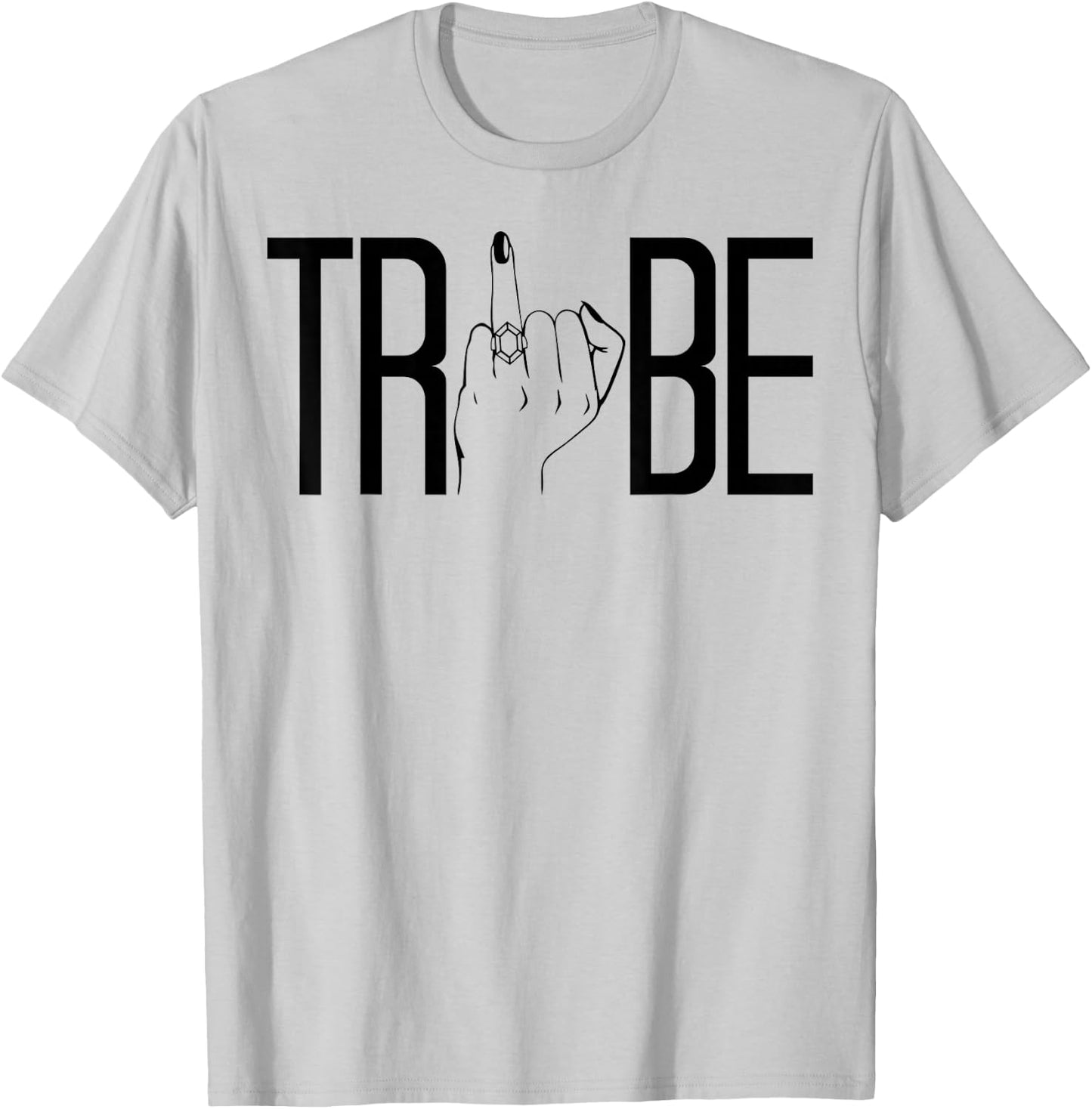 Tribe Ring Finger Wedding Bridal Bachelorette Party Matching T-Shirt - T-Shirt | Ash