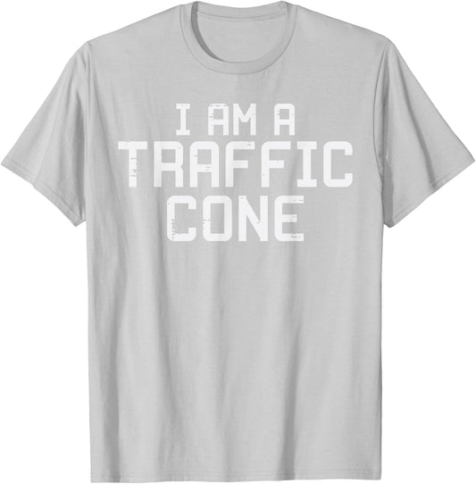 Im A Traffic Cone Funny Halloween Costume Men Women Kids T-Shirt - T-Shirt | Ash