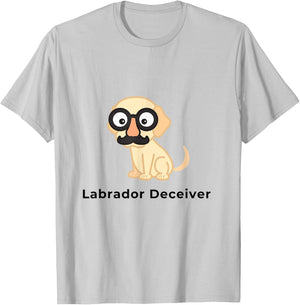 Labrador Deceiver Funny Dog Men Women Kids T-Shirt - T-Shirt | Ash