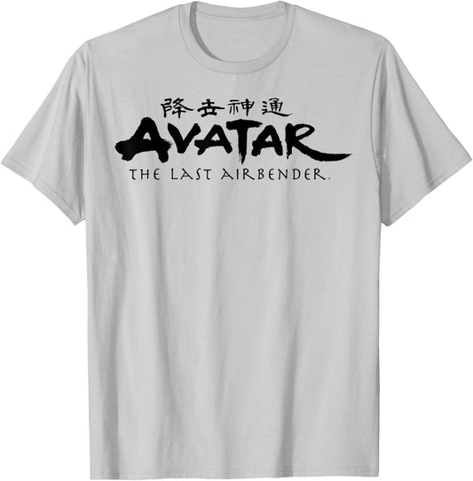 Avatar: The Last Airbender Painted Show Ideograph Logo T-Shirt - T-Shirt | Ash