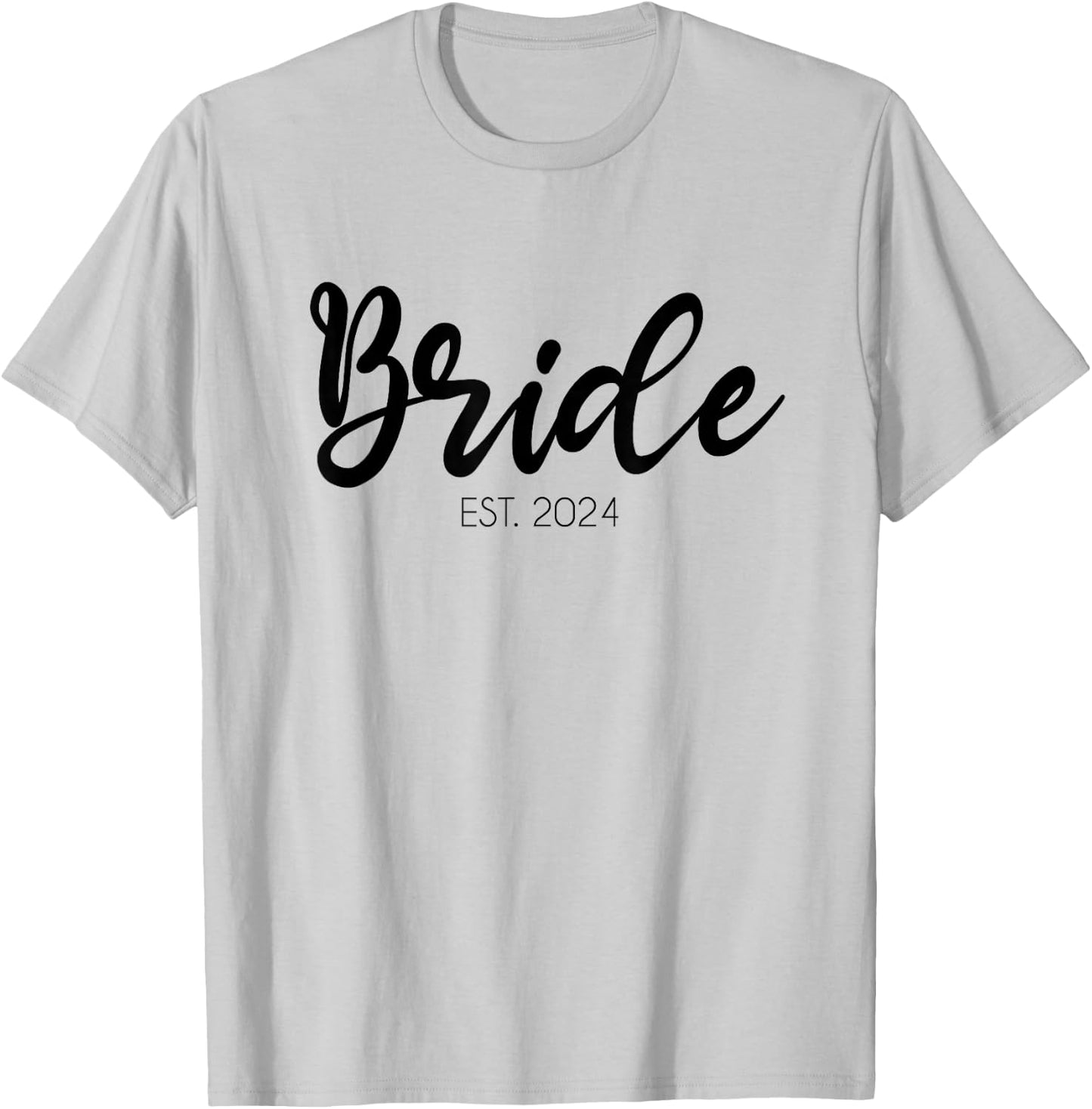 Wedding Matching Gifts Bride Est. 2024 Bridal Gift T-Shirt - T-Shirt | Ash