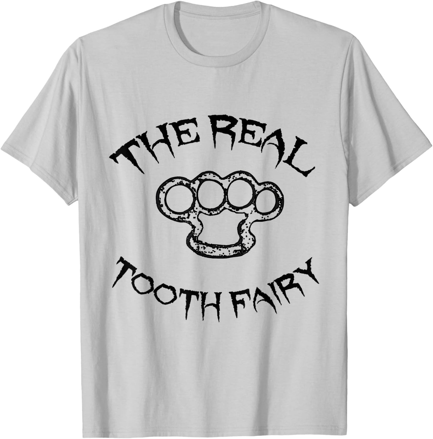 Funny Tooth Fairy Shirts And Gifts Cool Tooth Fairy Brass Knuckles Halloween T-Shirt - T-Shirt | Ash