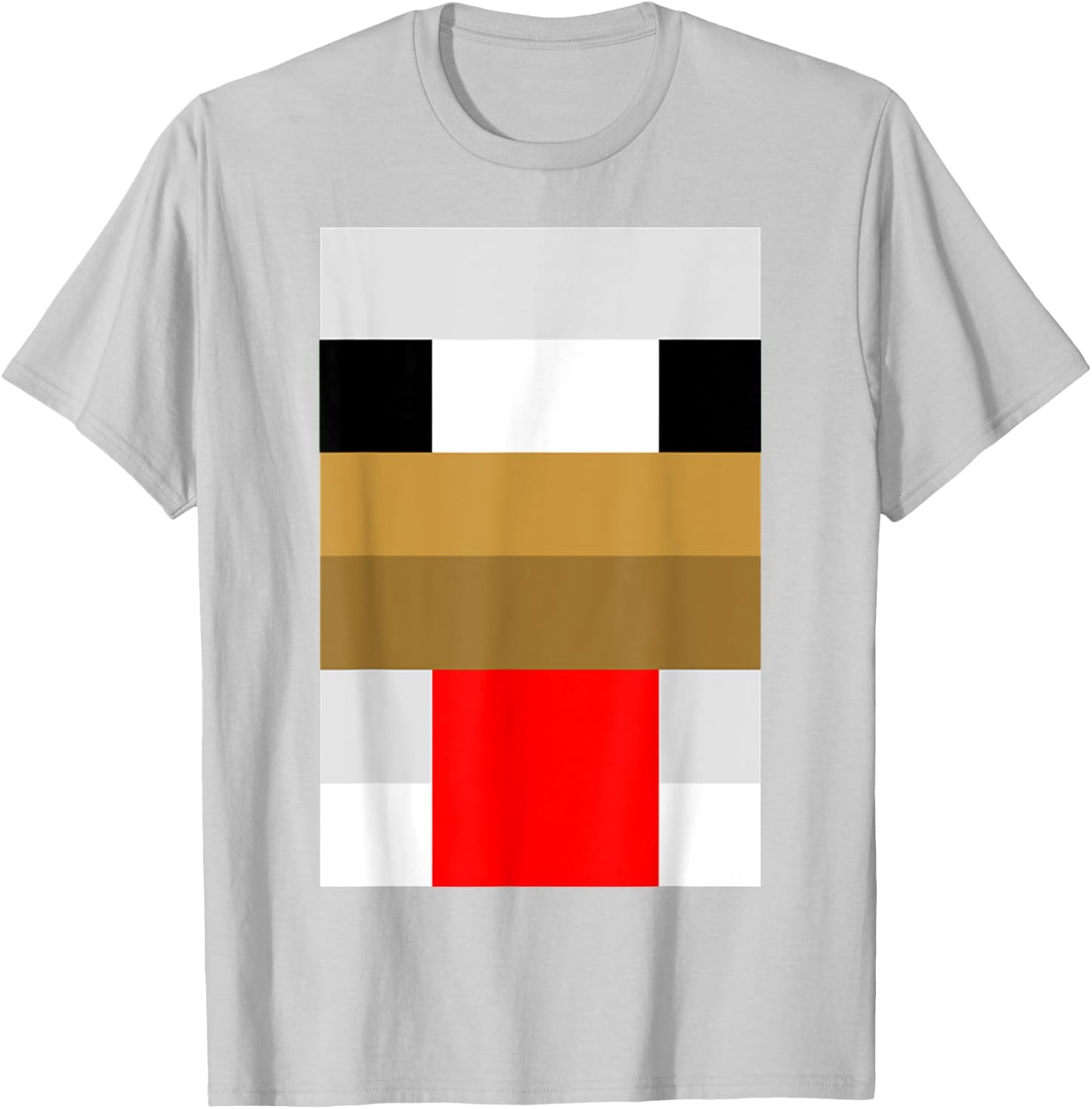 Funny Easy Halloween Costume White Chicken Pixel T-Shirt - T-Shirt | Ash
