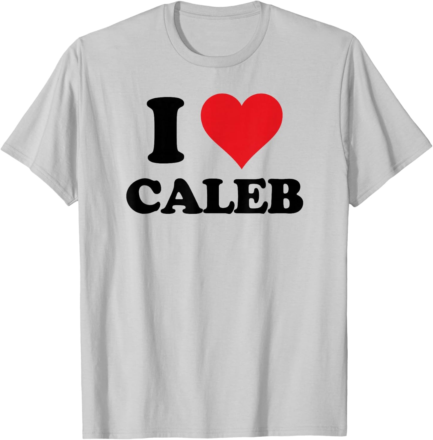 I Heart Caleb First Name I Love Personalized Stuff T-Shirt - T-Shirt | Ash