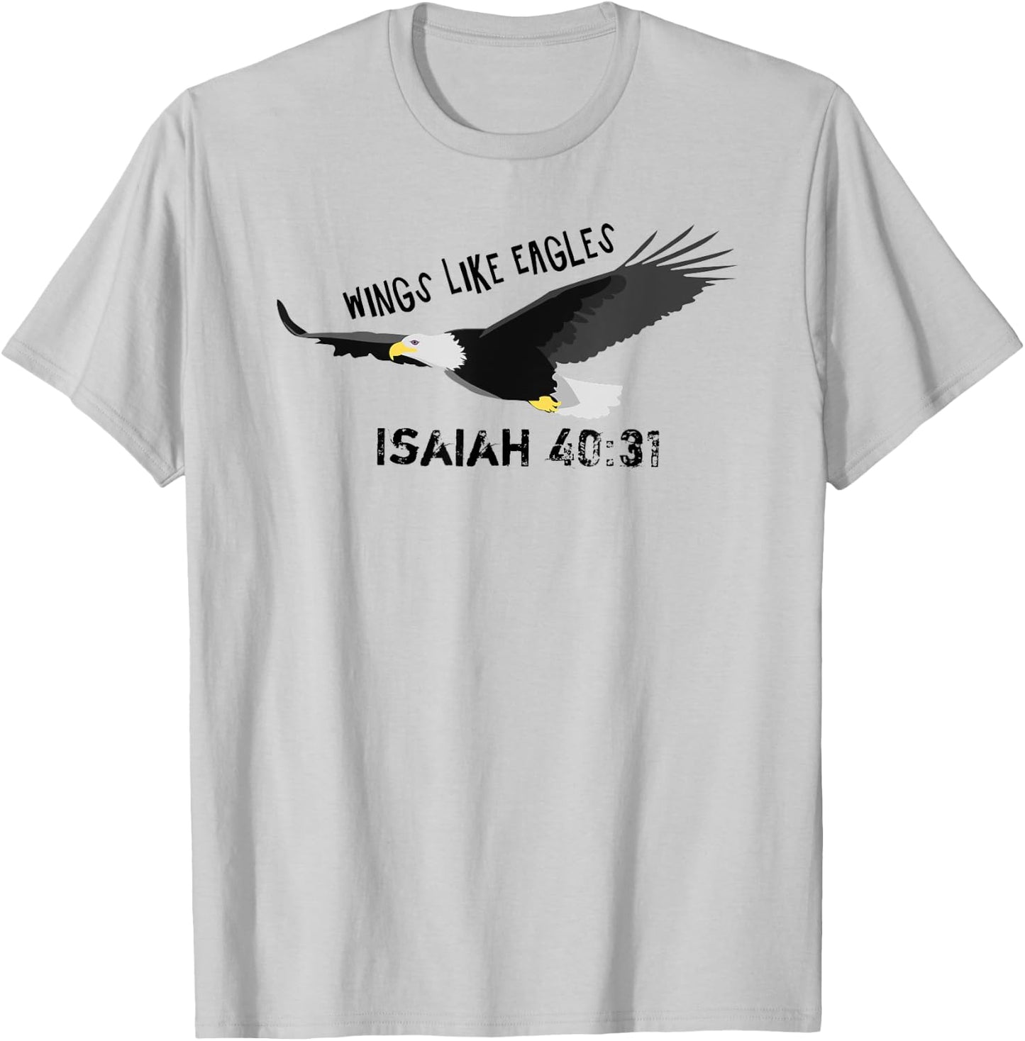 Wings Like Eagles - Isaja 40.31 - Bible Verse - Jesus 4m3 T-Shirt - T-Shirt | Ash