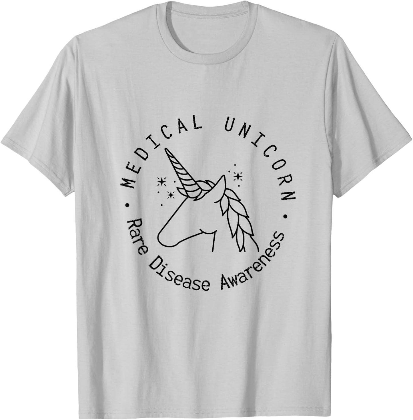 Medical Unicorn Rare Disease Awareness EDS Chronic Illness T-Shirt - T-Shirt | Ash