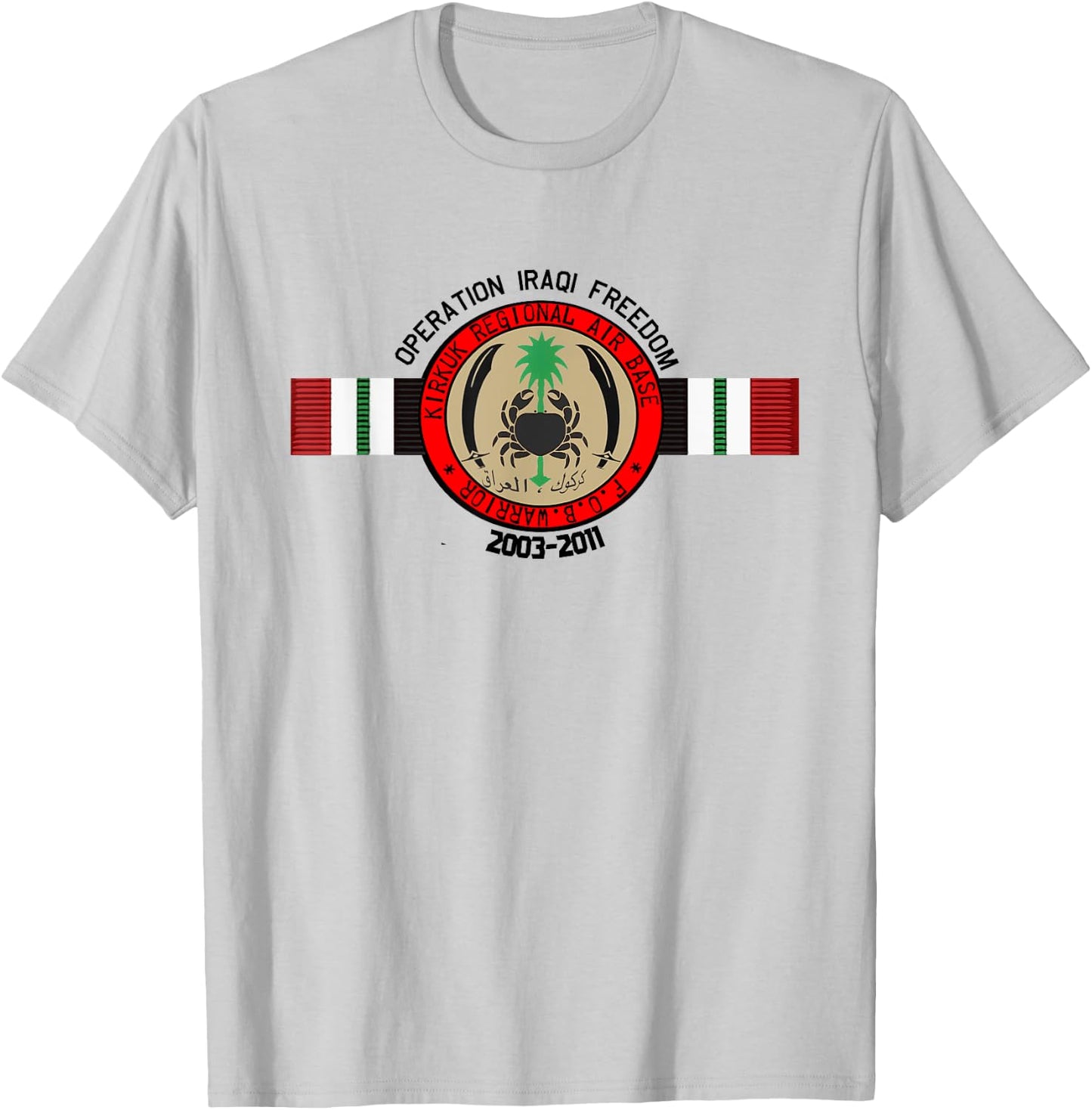 KRAB: Kirkuk Regional Airbase, Base Warrior Iraq T-Shirt - T-Shirt | Ash