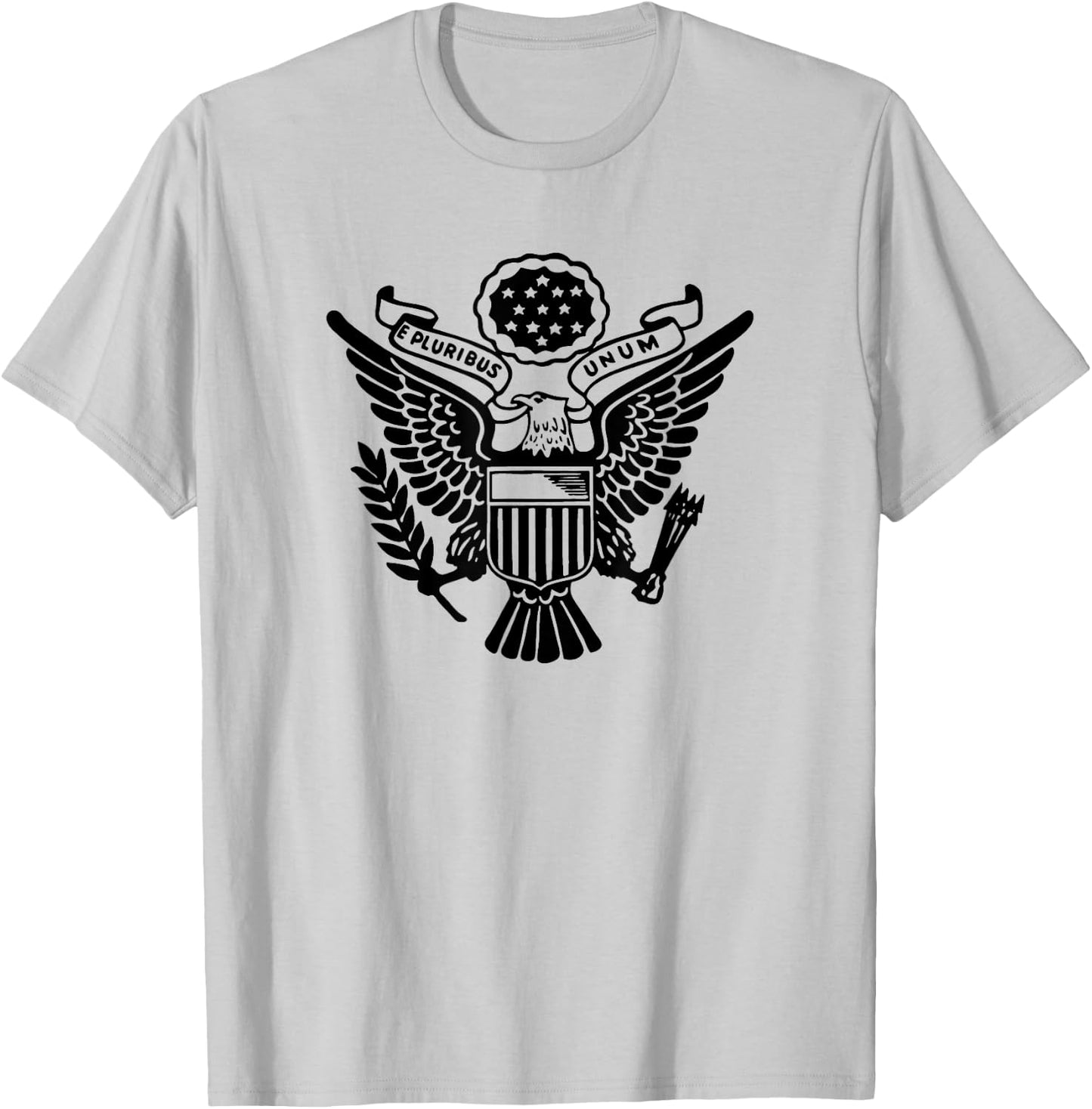 E Pluribus Unum US Eagle Crest T-Shirt - T-Shirt | Ash