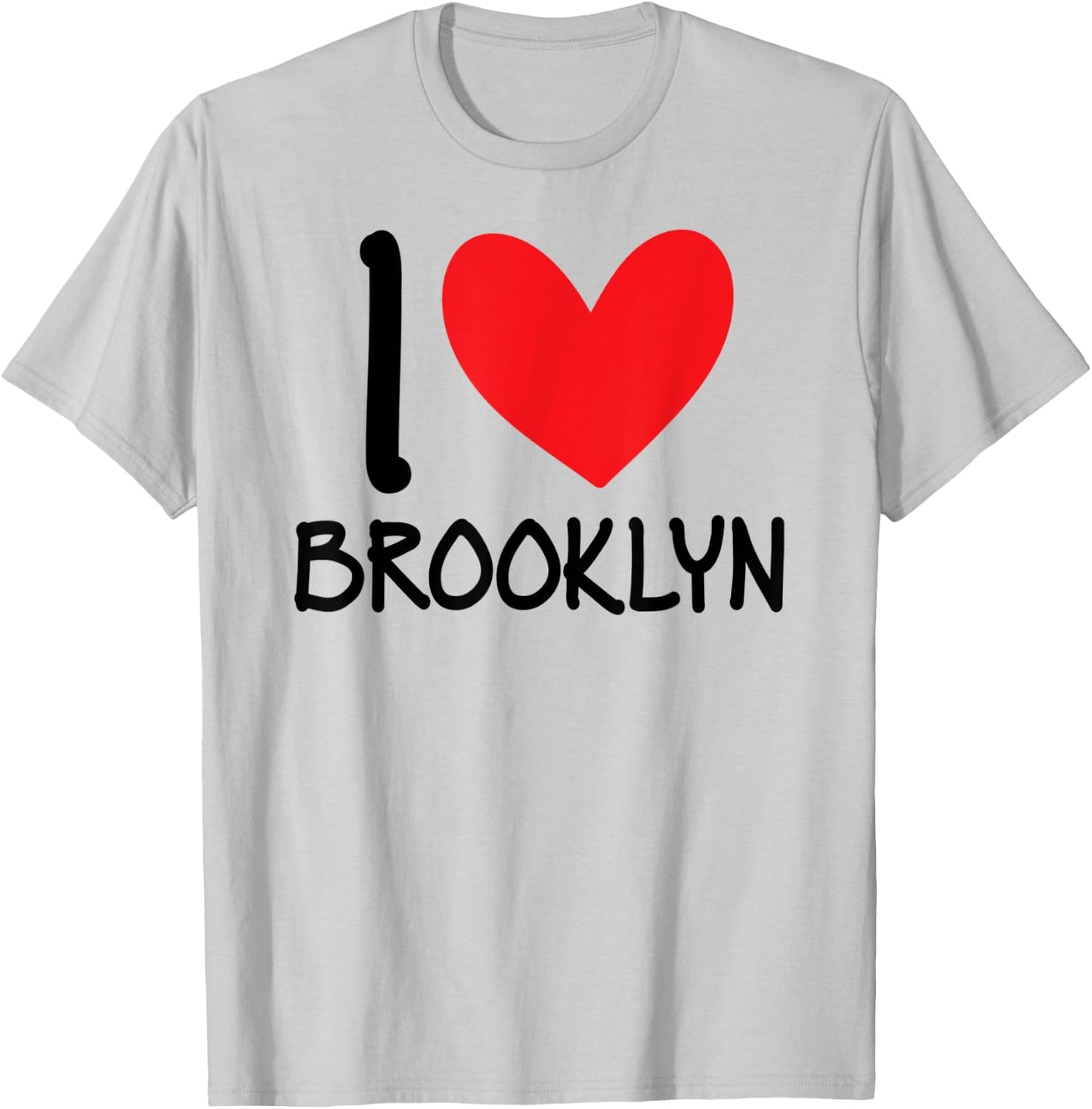 I Love Brooklyn Name Personalized Girl Woman BFF Heart T-Shirt - T-Shirt | Ash