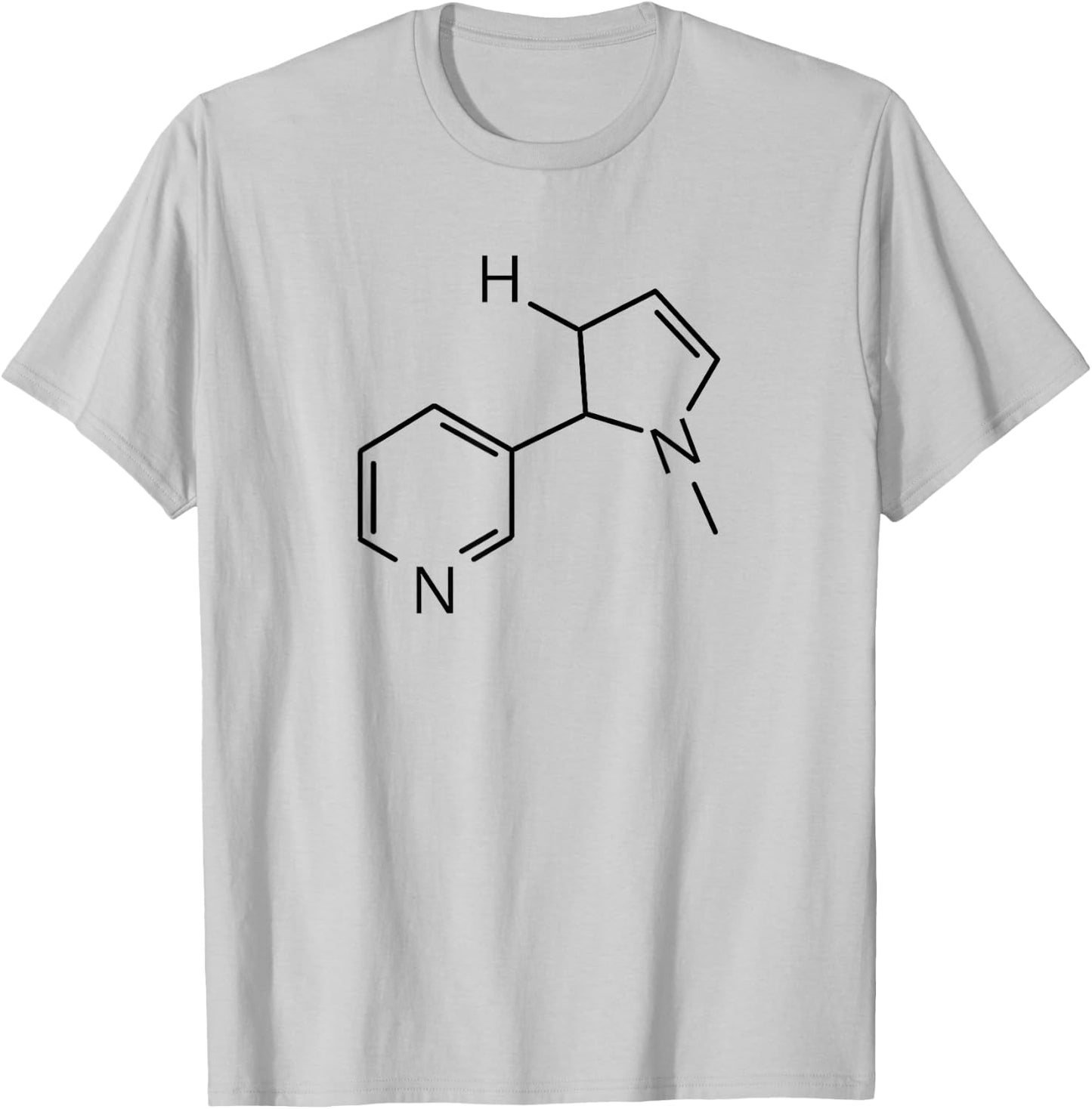 Chemical Structure Of Nicotine | Molecule Of Addiction T-Shirt - T-Shirt | Ash